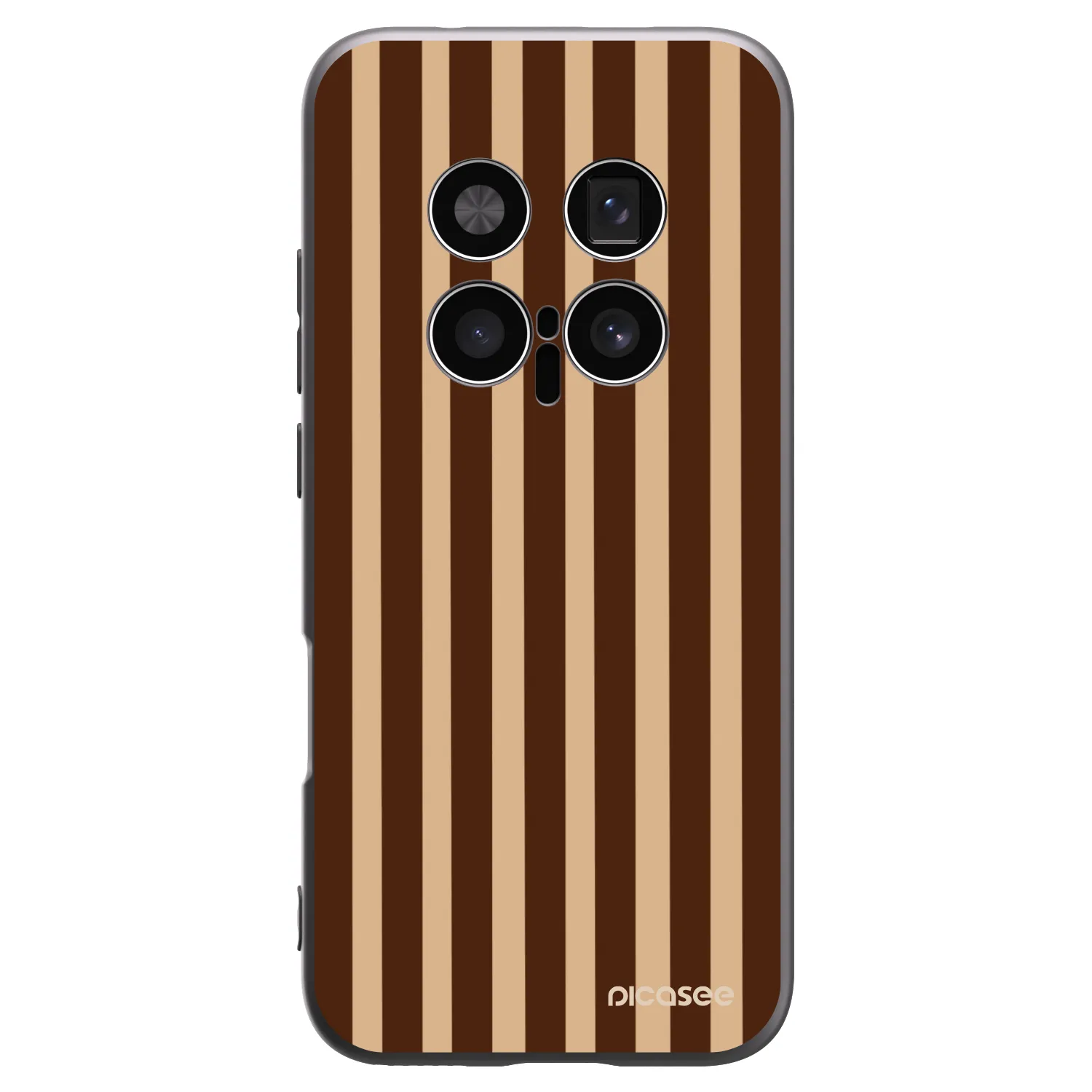 Picasee Honor Magic8 Pro 5G Hülle - Schwarzes Silikon - Brown lines