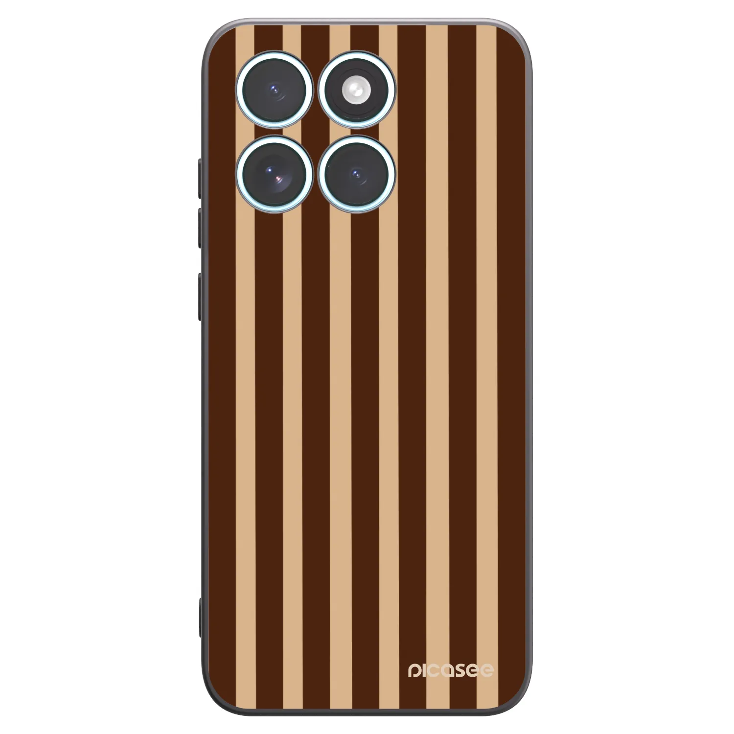 Picasee Motorola Edge 70 Fusion Hülle - Schwarzes Silikon - Brown lines