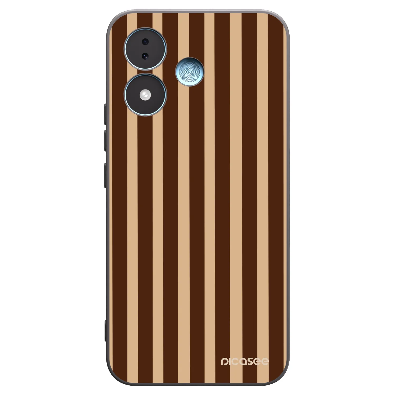 Picasee Xiaomi Redmi Note 17 5G Hülle - Schwarzes Silikon - Brown lines