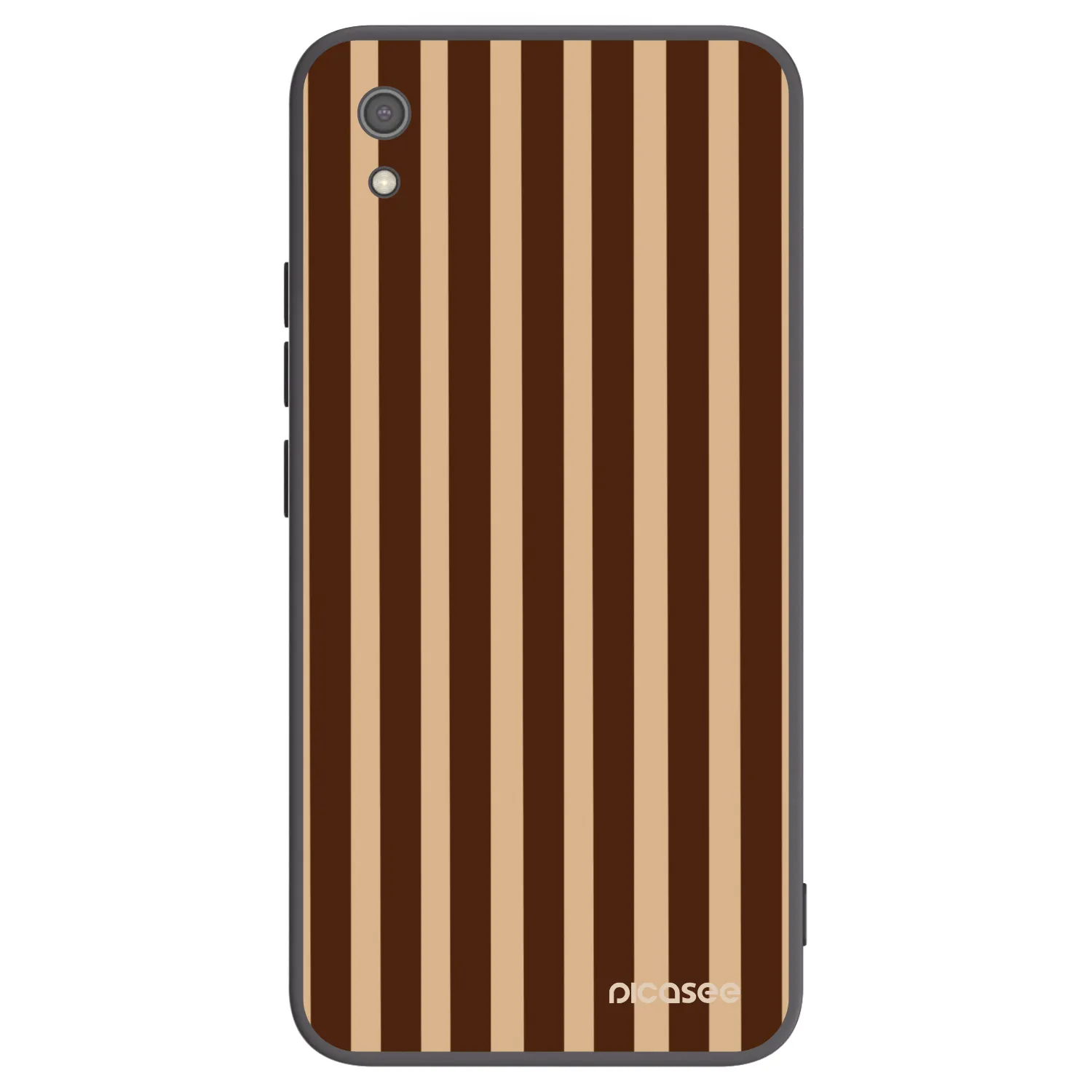 Picasee Xiaomi Redmi 7A Hülle - Schwarzes Silikon - Brown lines
