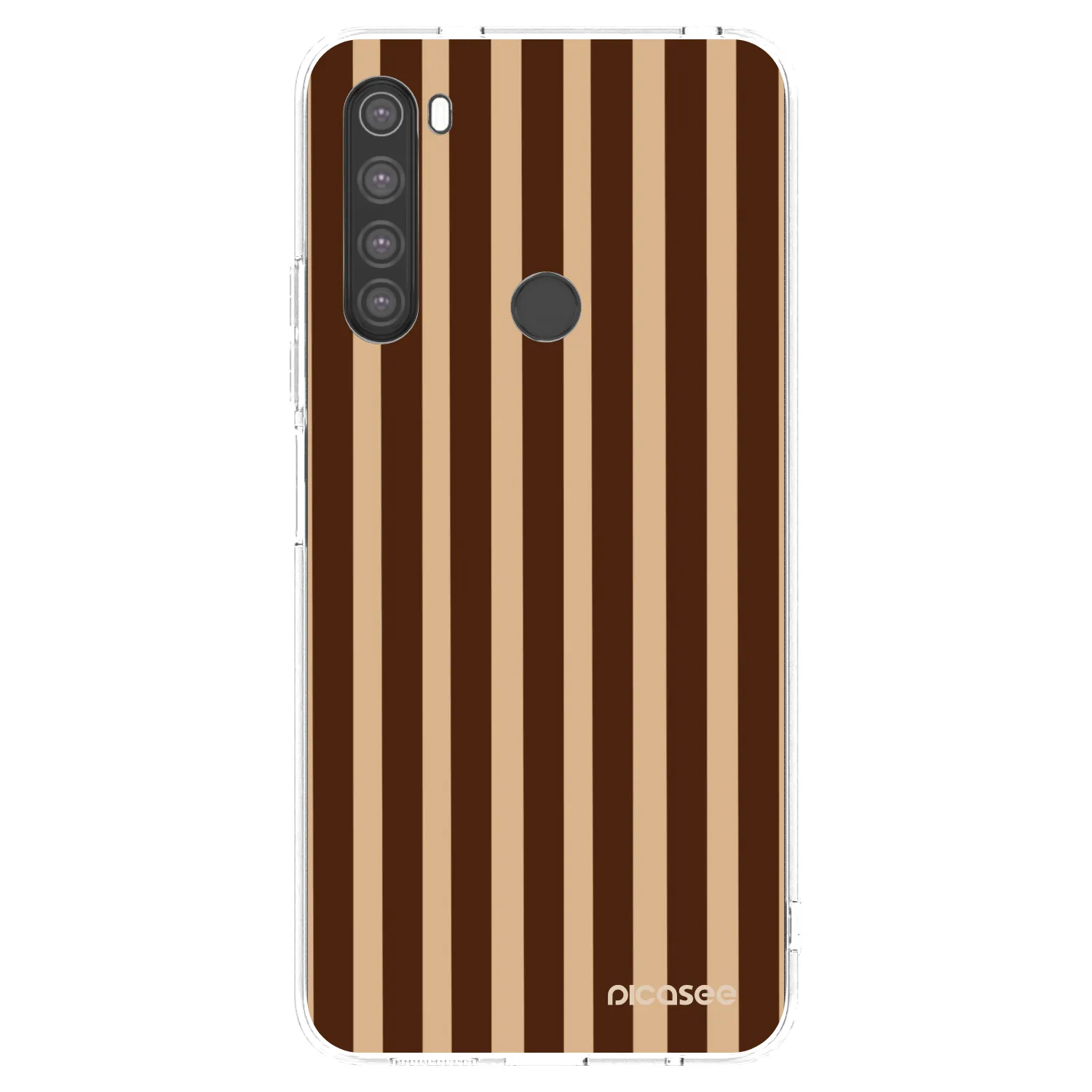Picasee Xiaomi Redmi Note 8 Hülle - Transparentes Silikon - Brown lines