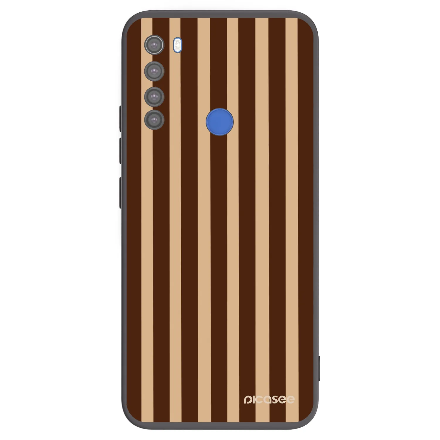 Picasee Xiaomi Redmi Note 8T Hülle - Schwarzes Silikon - Brown lines