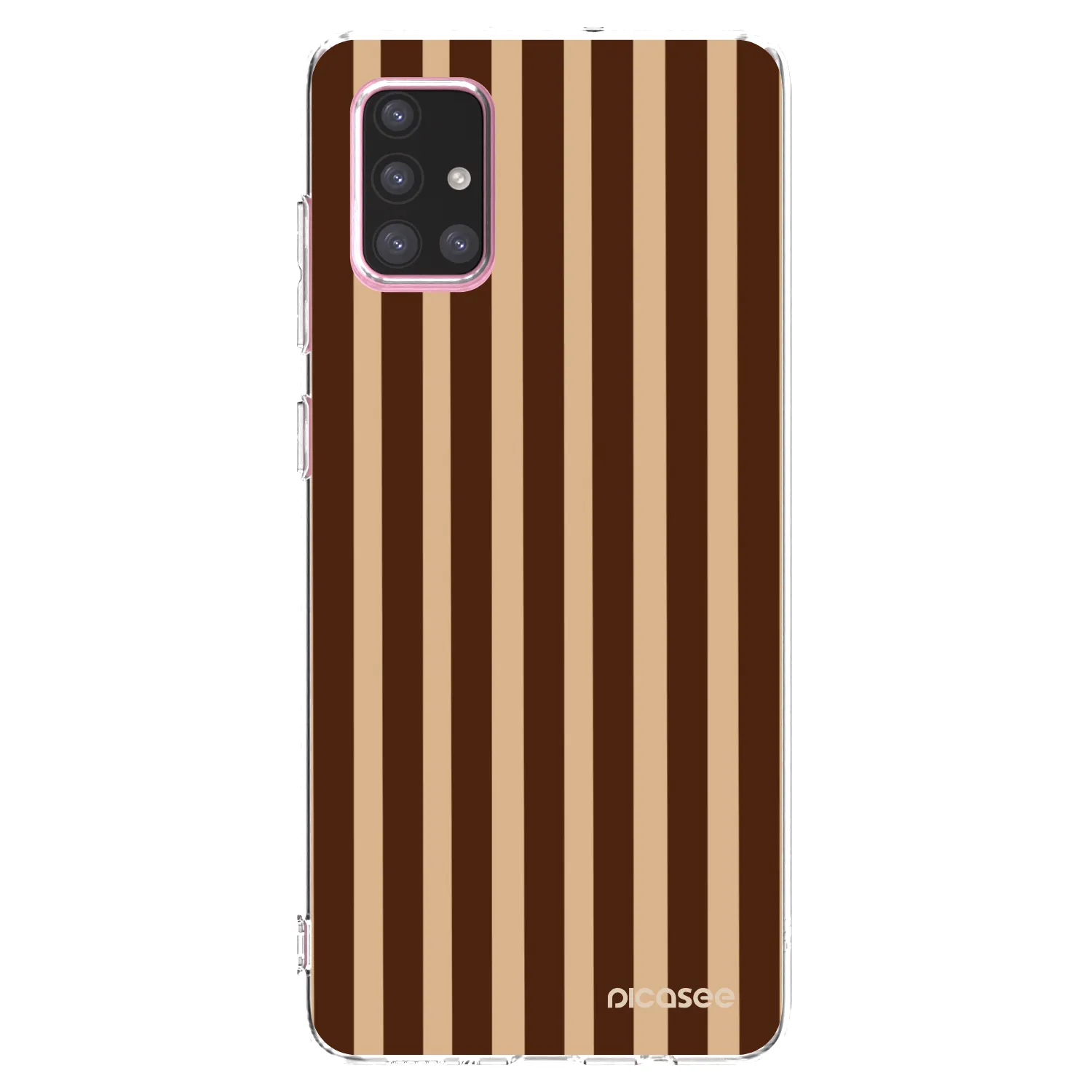 Picasee Samsung Galaxy A71 A715F Hülle - Transparentes Silikon - Brown lines