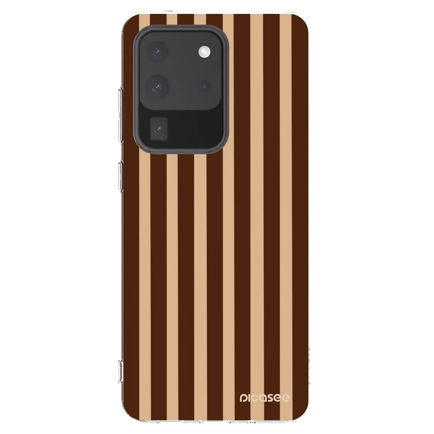 Picasee Samsung Galaxy S20 Ultra 5G G988F Hülle - Transparentes Silikon - Brown lines
