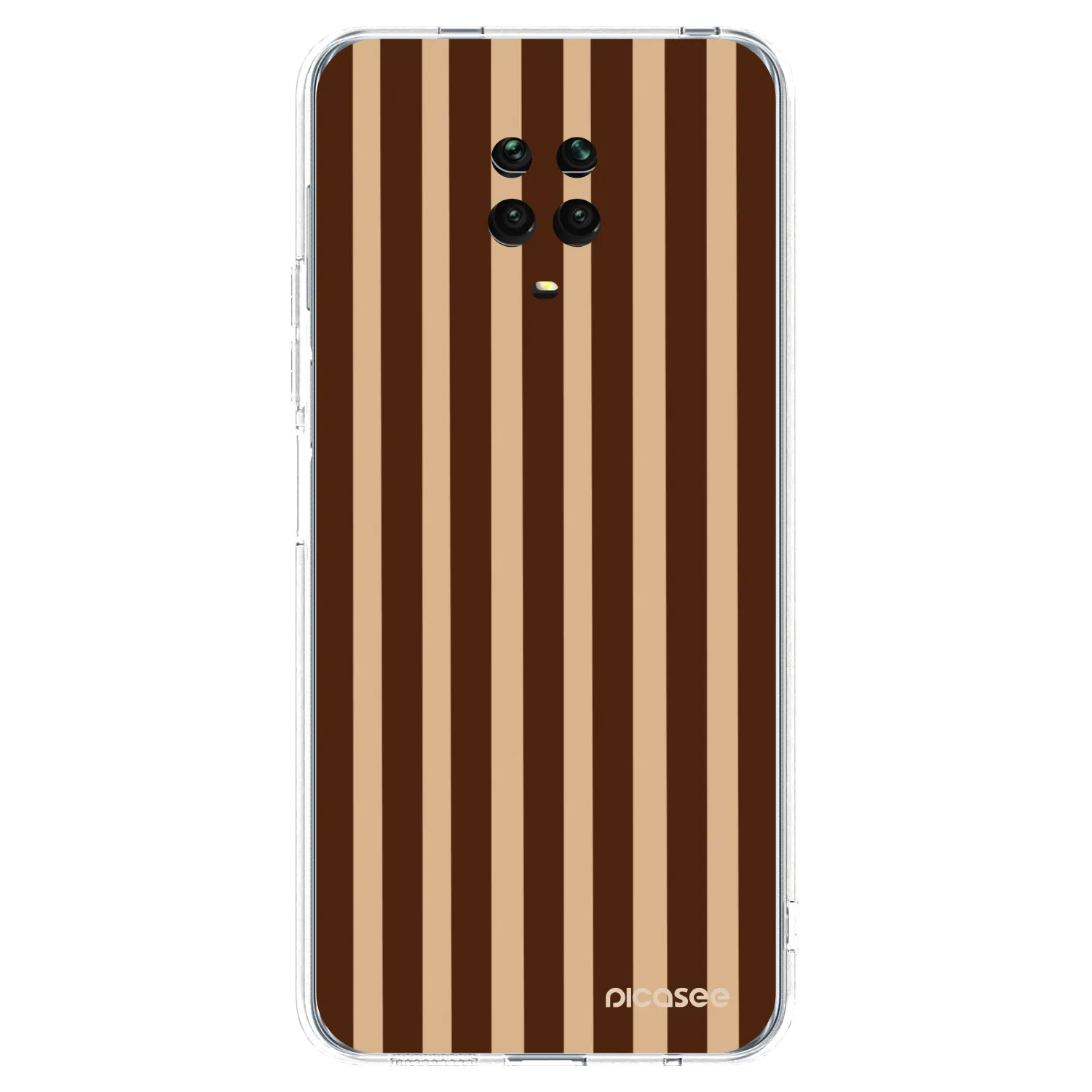 Picasee Xiaomi Redmi Note 9 Pro Hülle - Transparentes Silikon - Brown lines