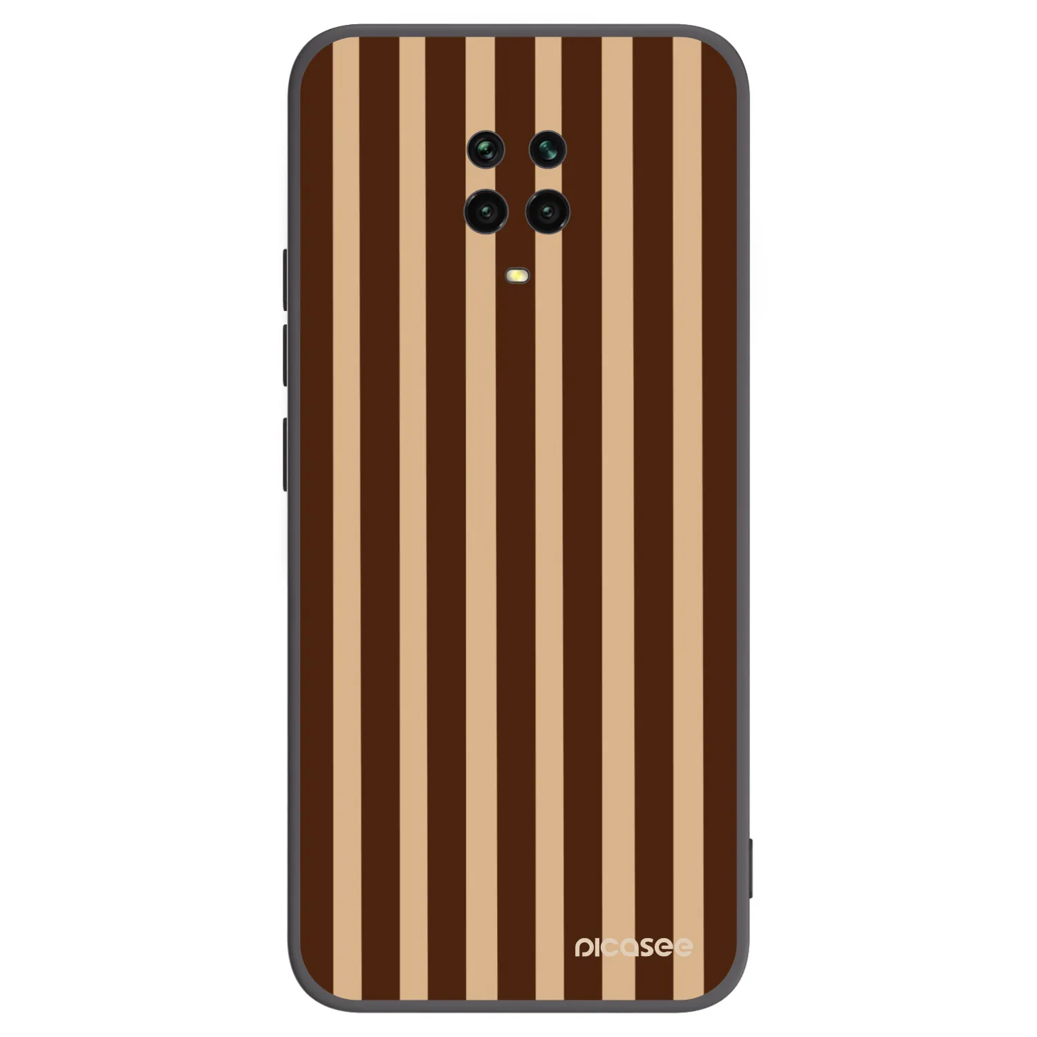 Picasee Xiaomi Redmi Note 9 Pro Hülle - Schwarzes Silikon - Brown lines