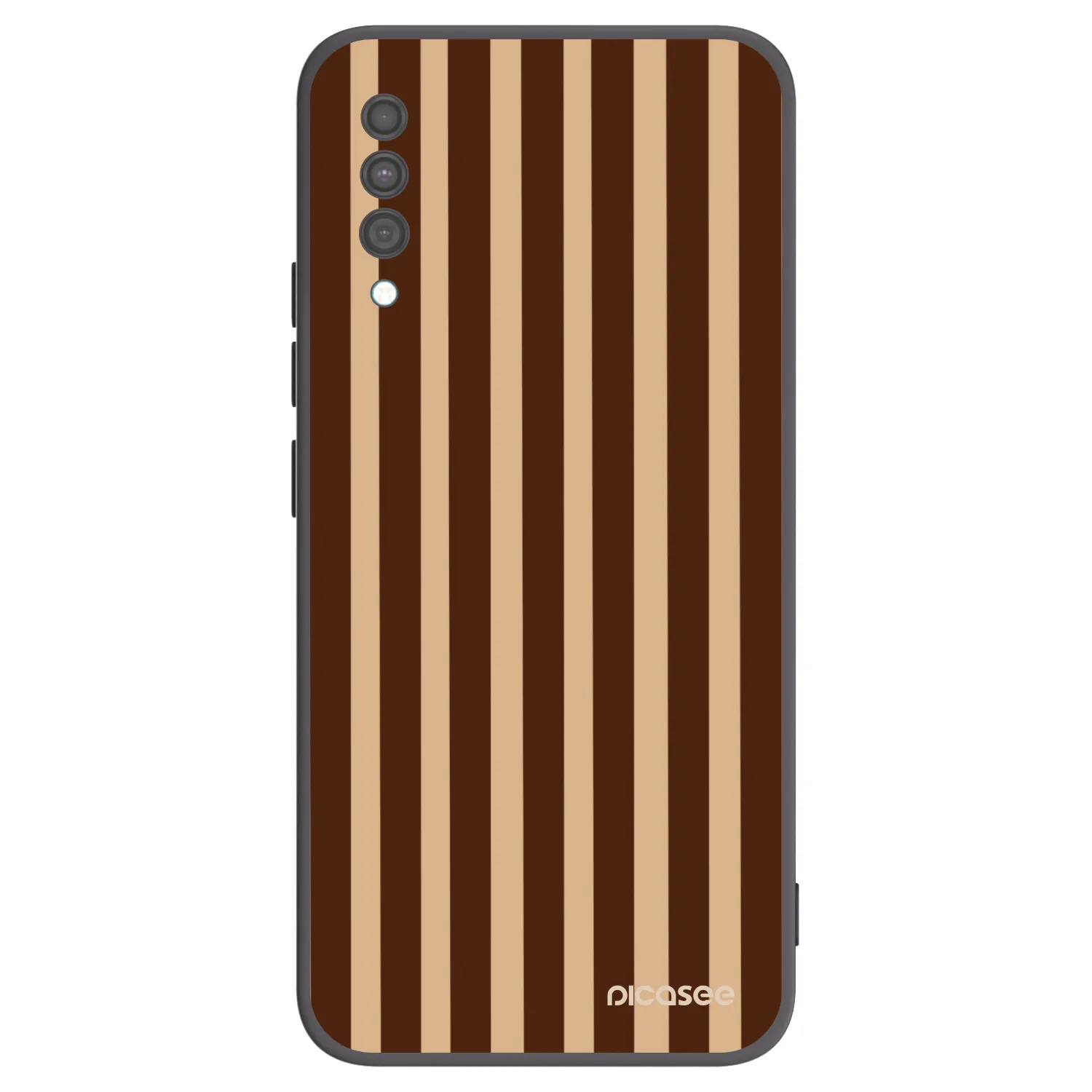 Picasee Samsung Galaxy A30s A307F Hülle - Schwarzes Silikon - Brown lines