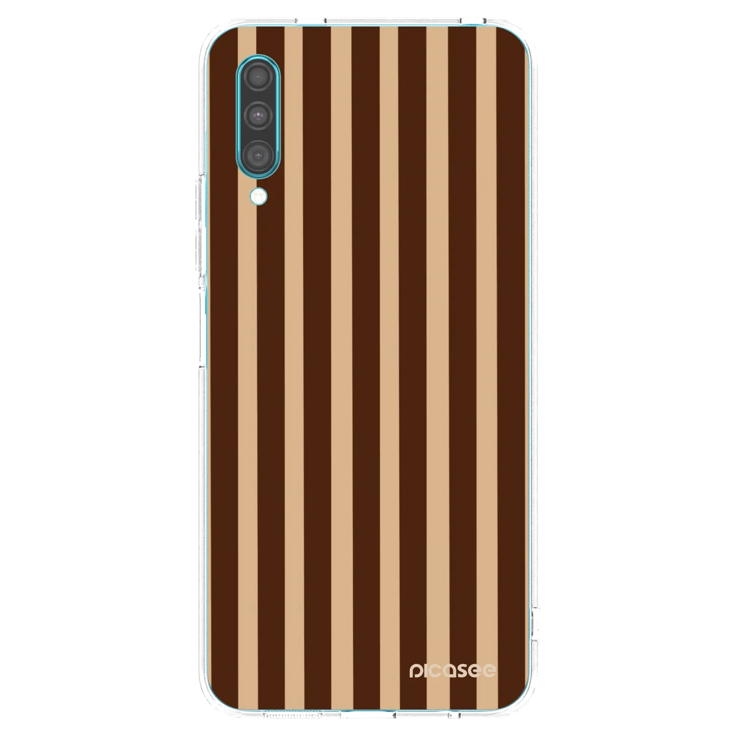 Picasee Samsung Galaxy A30s A307F Hülle - Transparentes Silikon - Brown lines
