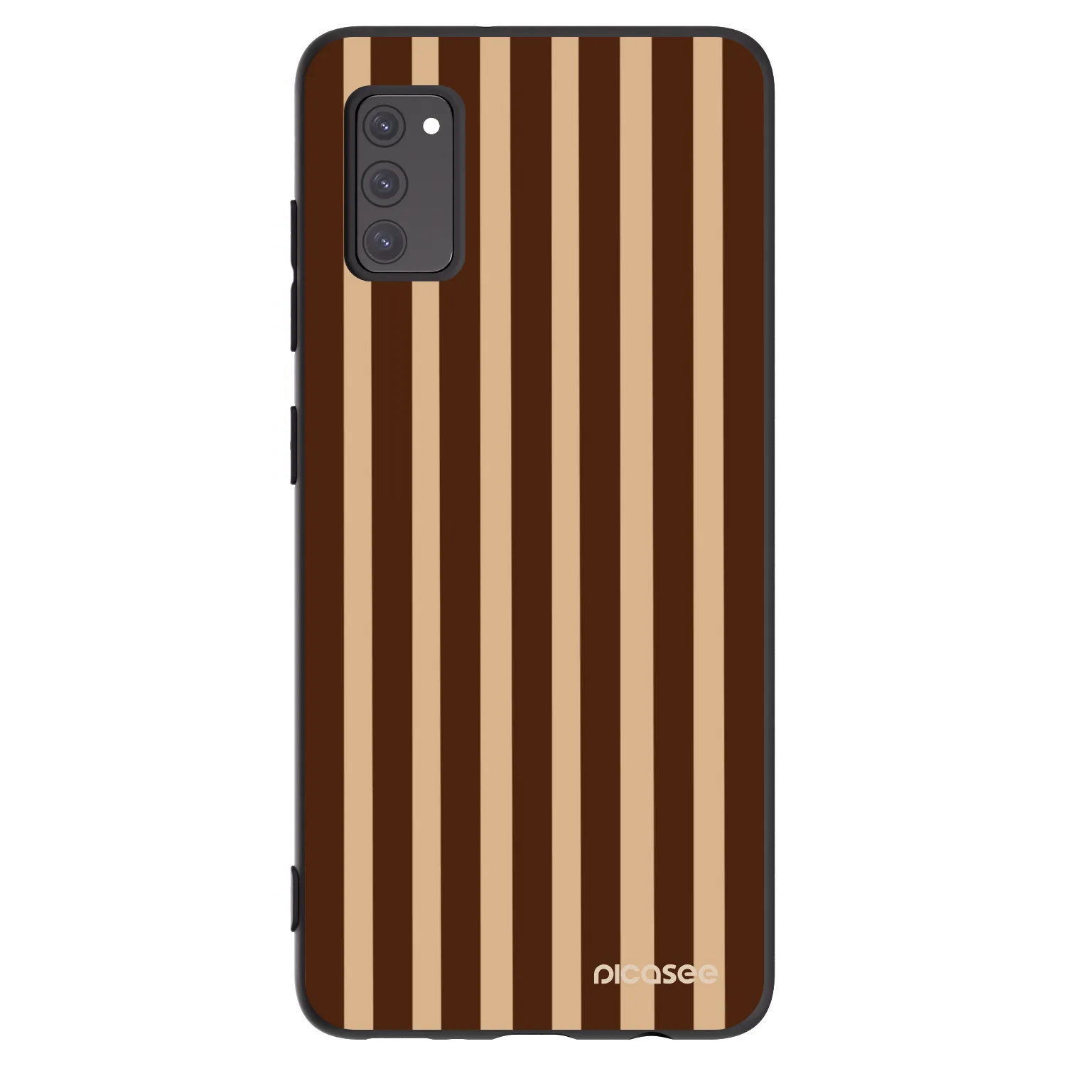 Picasee Samsung Galaxy A41 A415F Hülle - Schwarzes Silikon - Brown lines