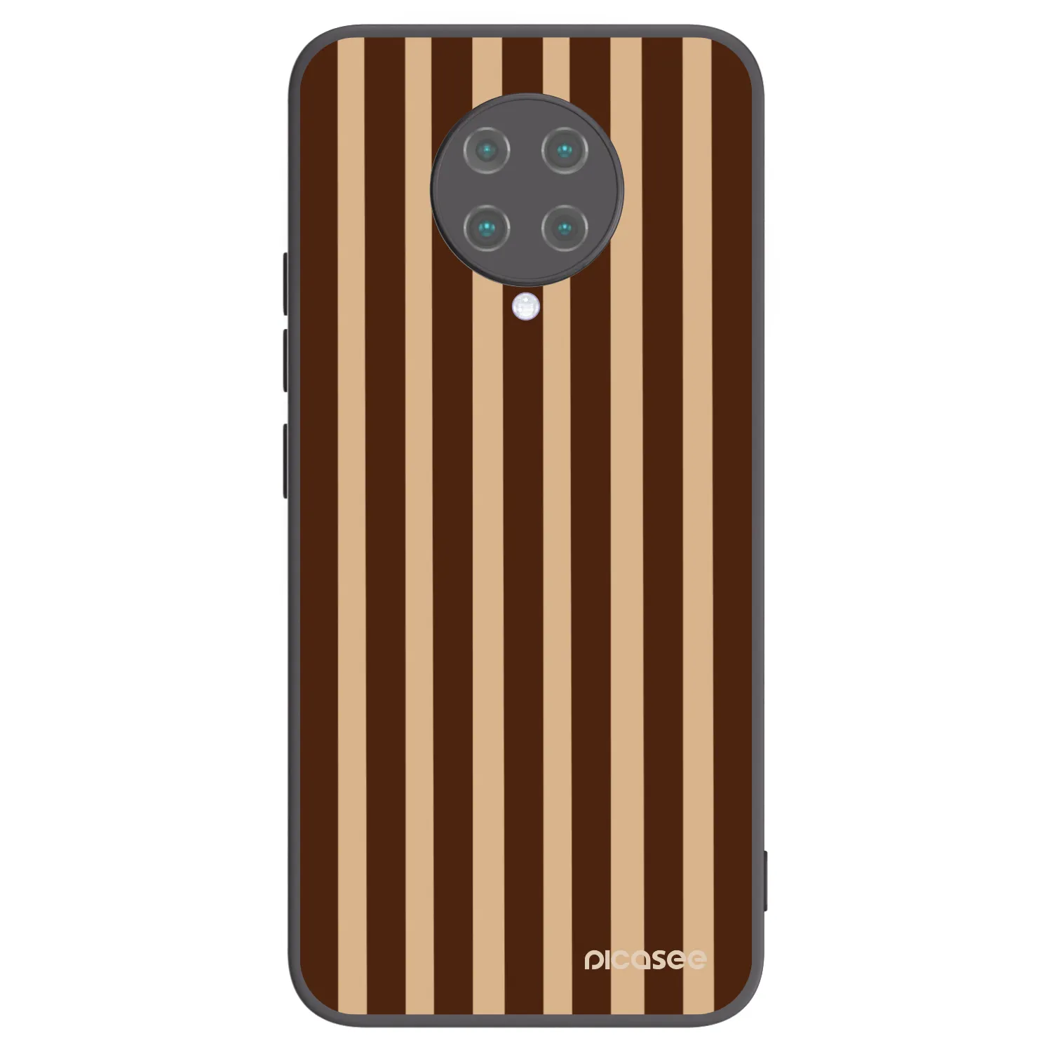 Picasee Xiaomi Poco F2 Pro Hülle - Schwarzes Silikon - Brown lines