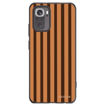 Picasee Xiaomi Redmi Note 10 Hülle - Schwarzes Silikon - Caramel lines