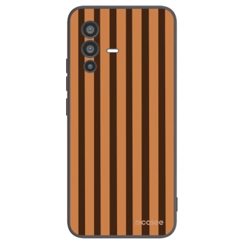 Picasee Vivo V23 5G Hülle - Schwarzes Silikon - Caramel lines