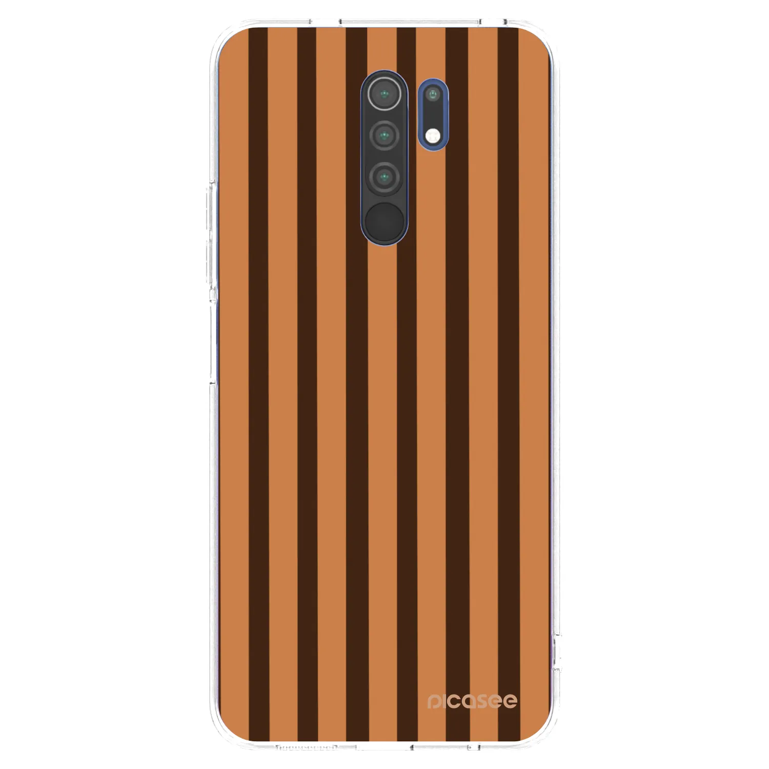 Picasee Xiaomi Redmi 9 Hülle - Transparentes Silikon - Caramel lines