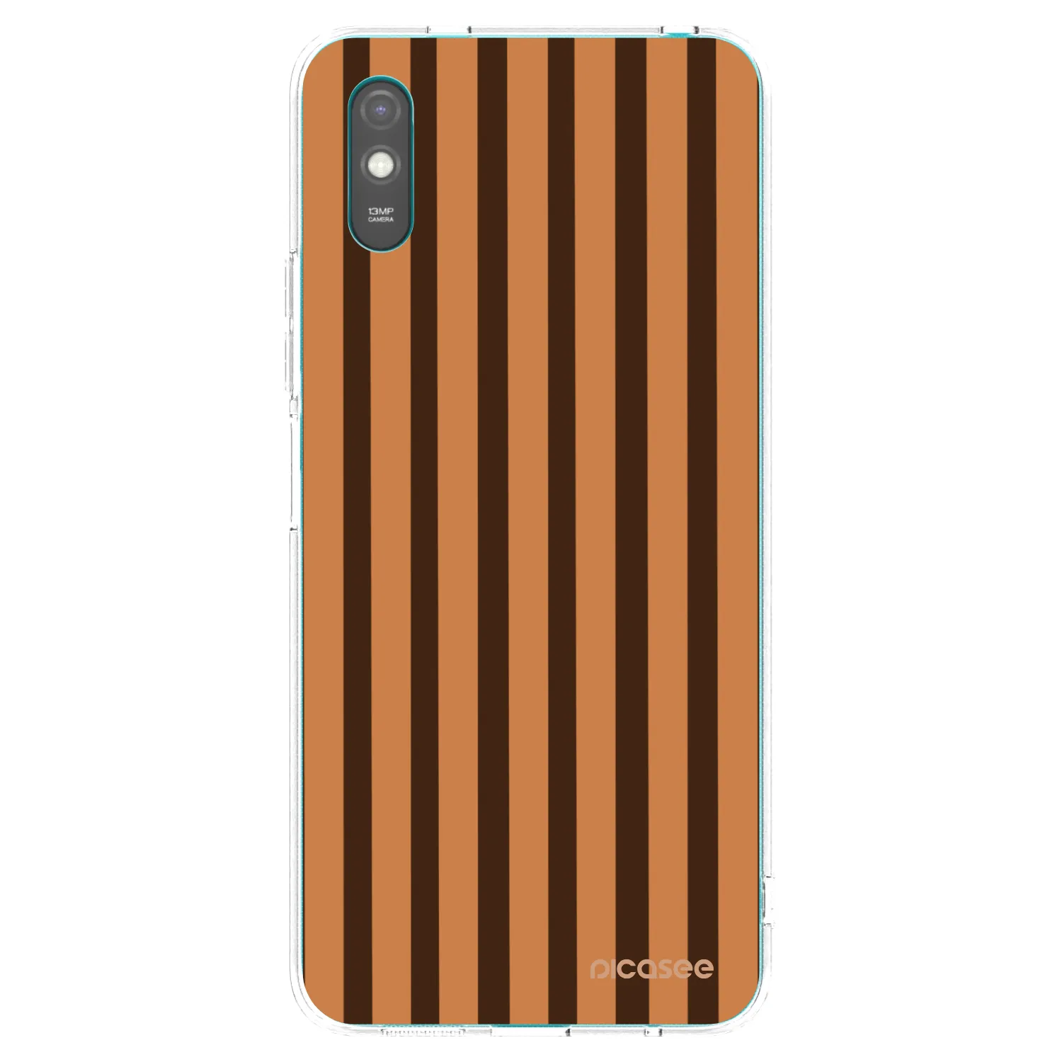 Picasee Xiaomi Redmi 9A Hülle - Transparentes Silikon - Caramel lines