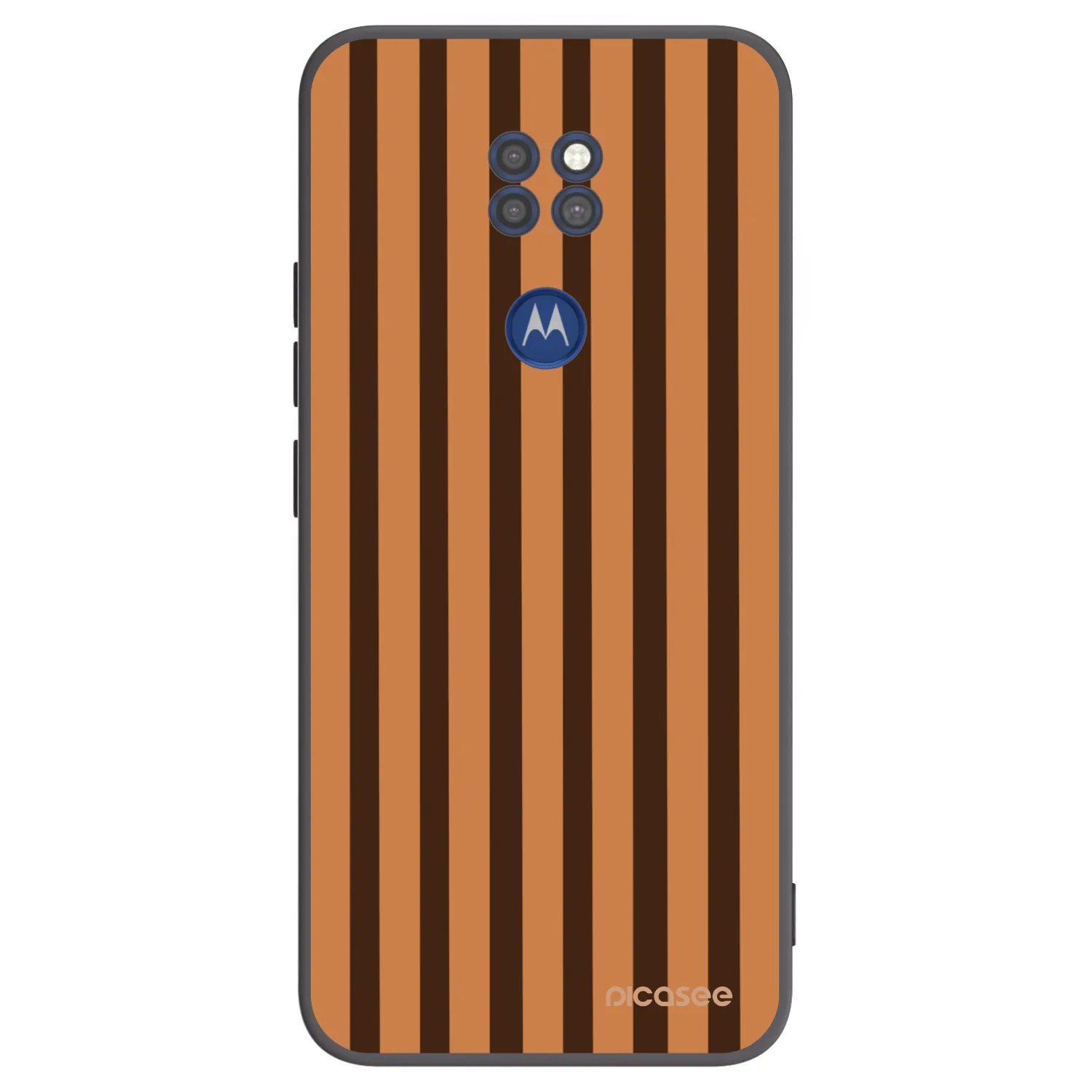 Picasee Motorola Moto G9 Play Hülle - Schwarzes Silikon - Caramel lines