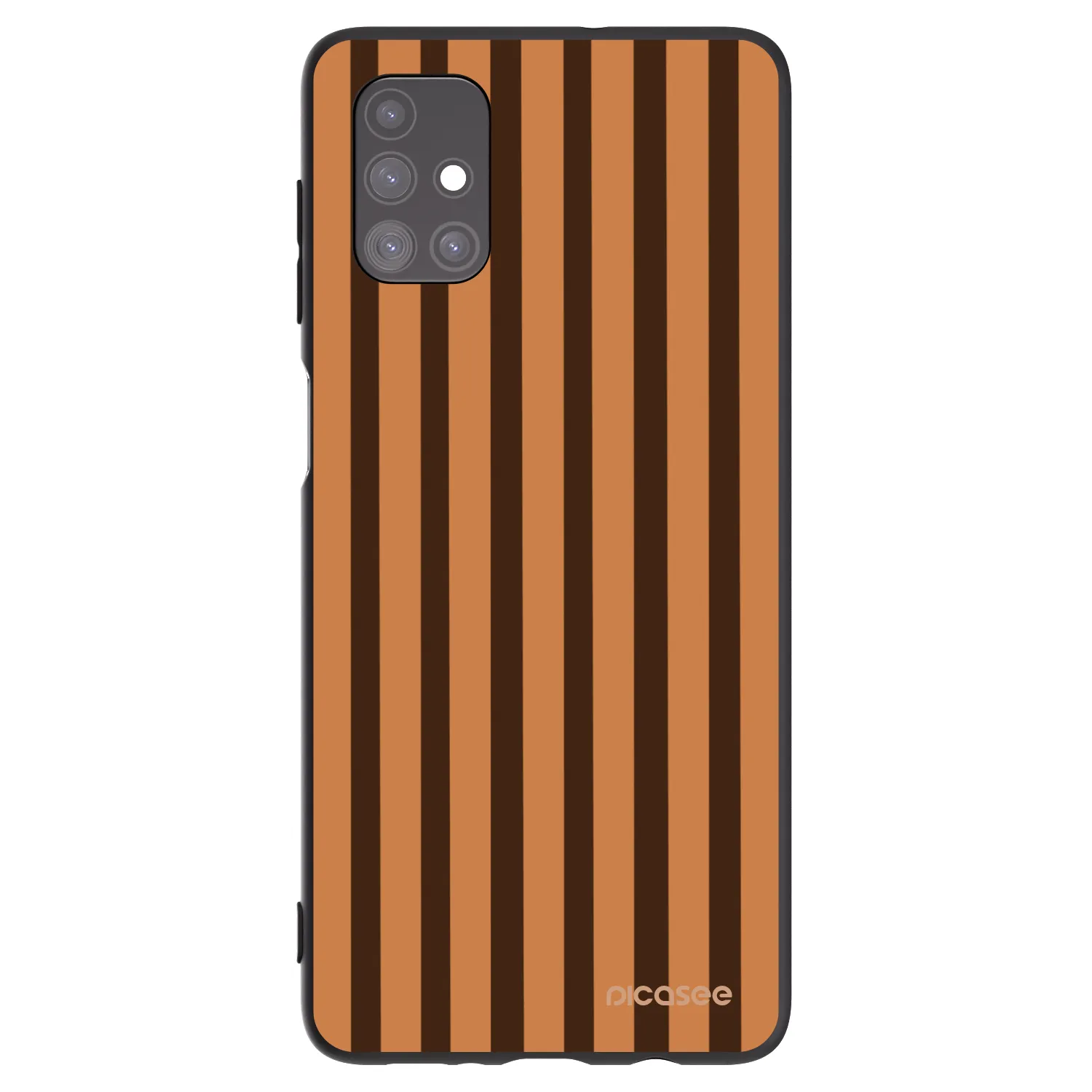 Picasee Samsung Galaxy M51 M515F Hülle - Schwarzes Silikon - Caramel lines