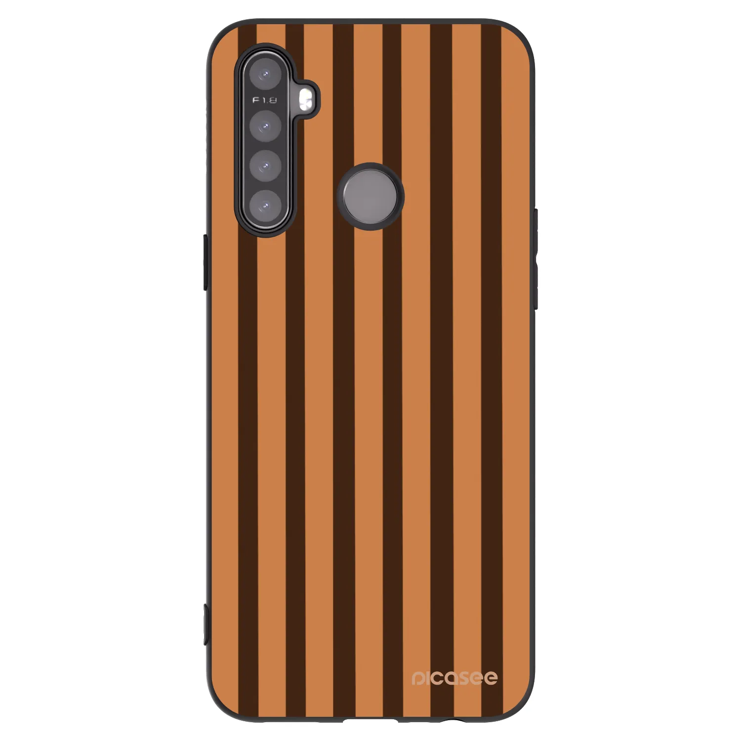 Picasee Realme 6i Hülle - Schwarzes Silikon - Caramel lines