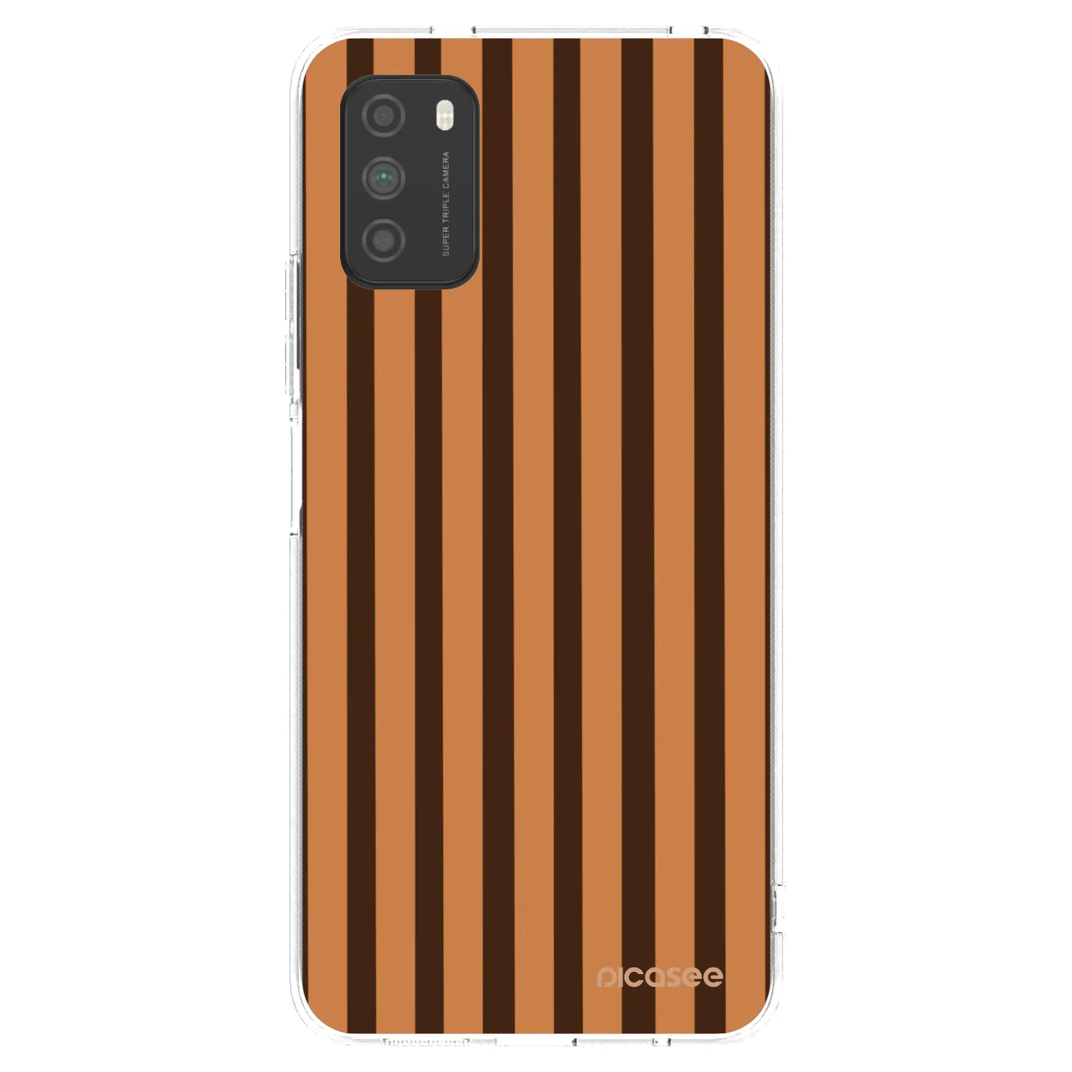 Picasee Xiaomi Poco M3 Hülle - Transparentes Silikon - Caramel lines