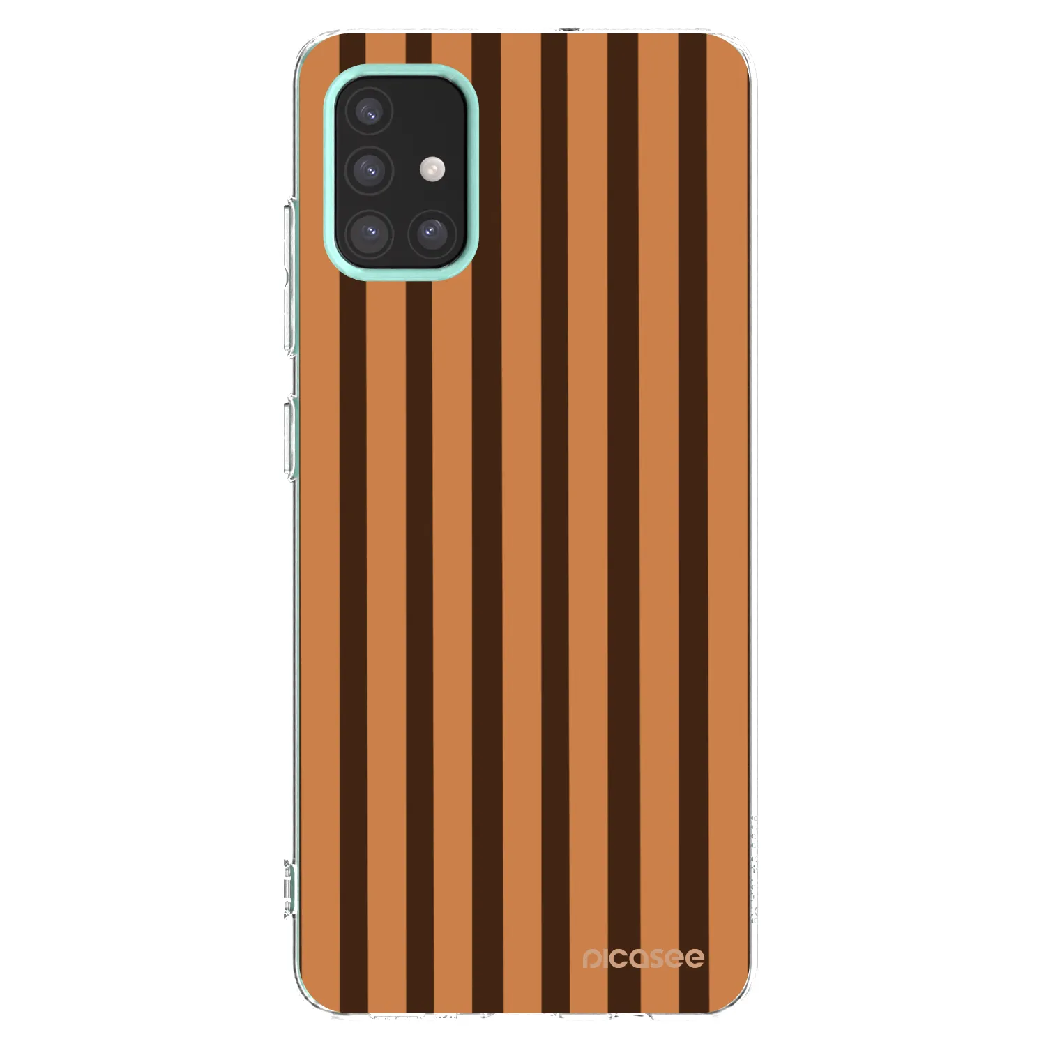 Picasee Samsung Galaxy M31s Hülle - Transparentes Silikon - Caramel lines