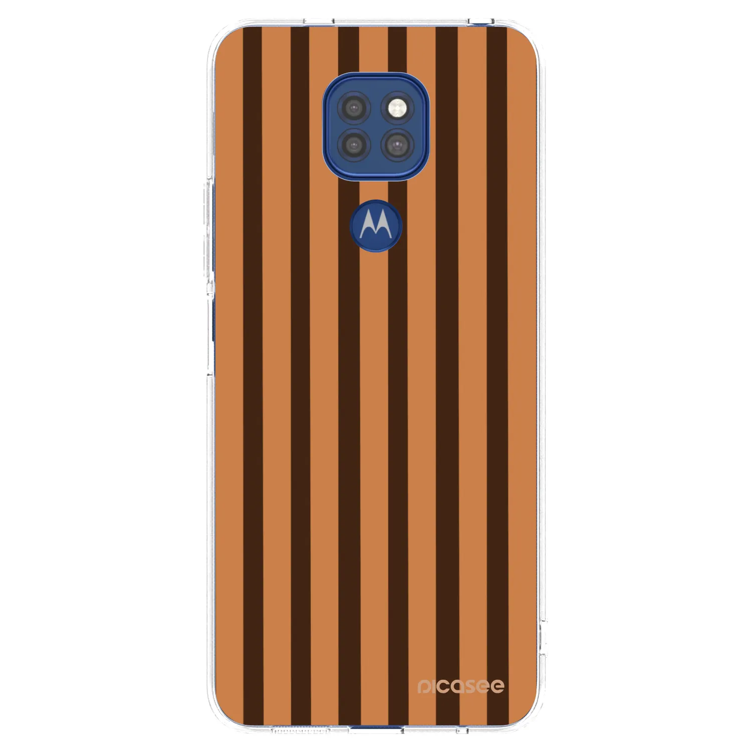 Picasee Motorola Moto G9 Play Hülle - Transparentes Silikon - Caramel lines