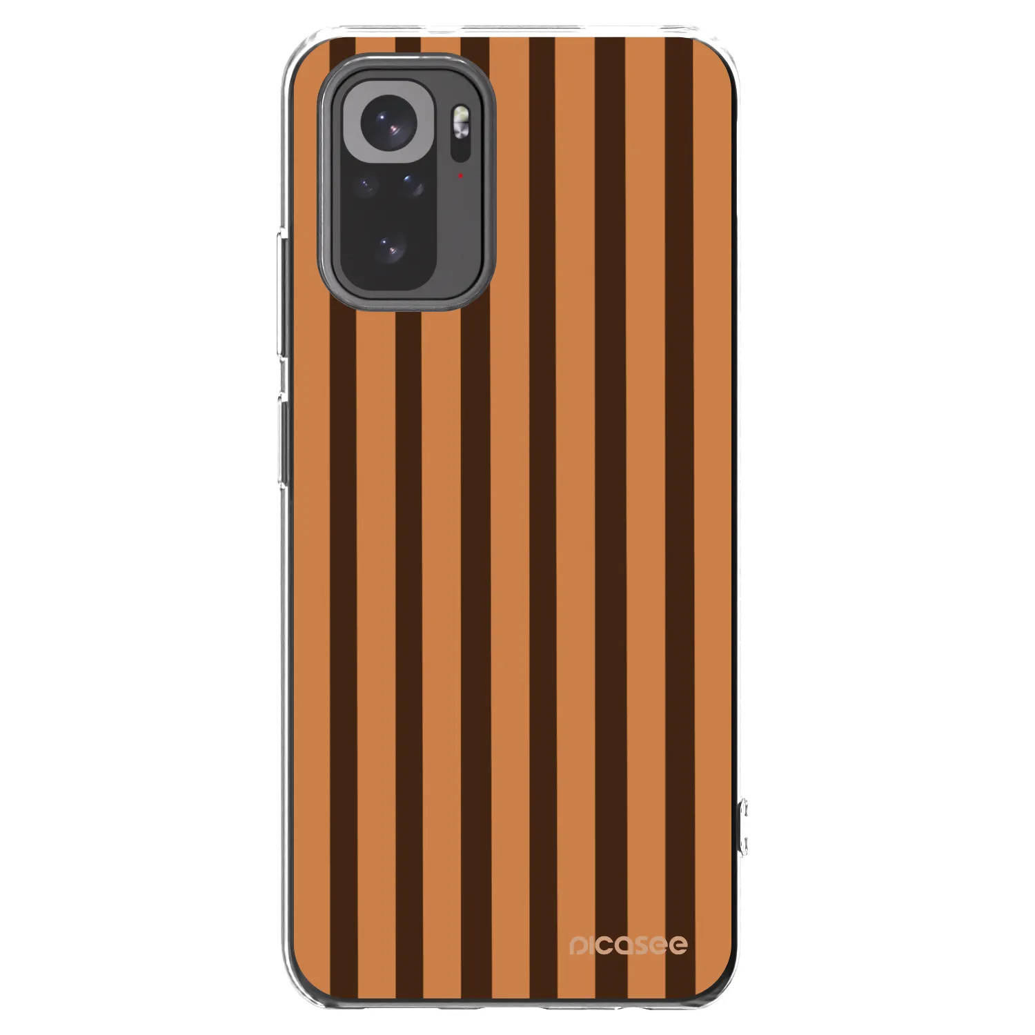 Picasee Xiaomi Redmi Note 10 Hülle - Transparentes Silikon - Caramel lines
