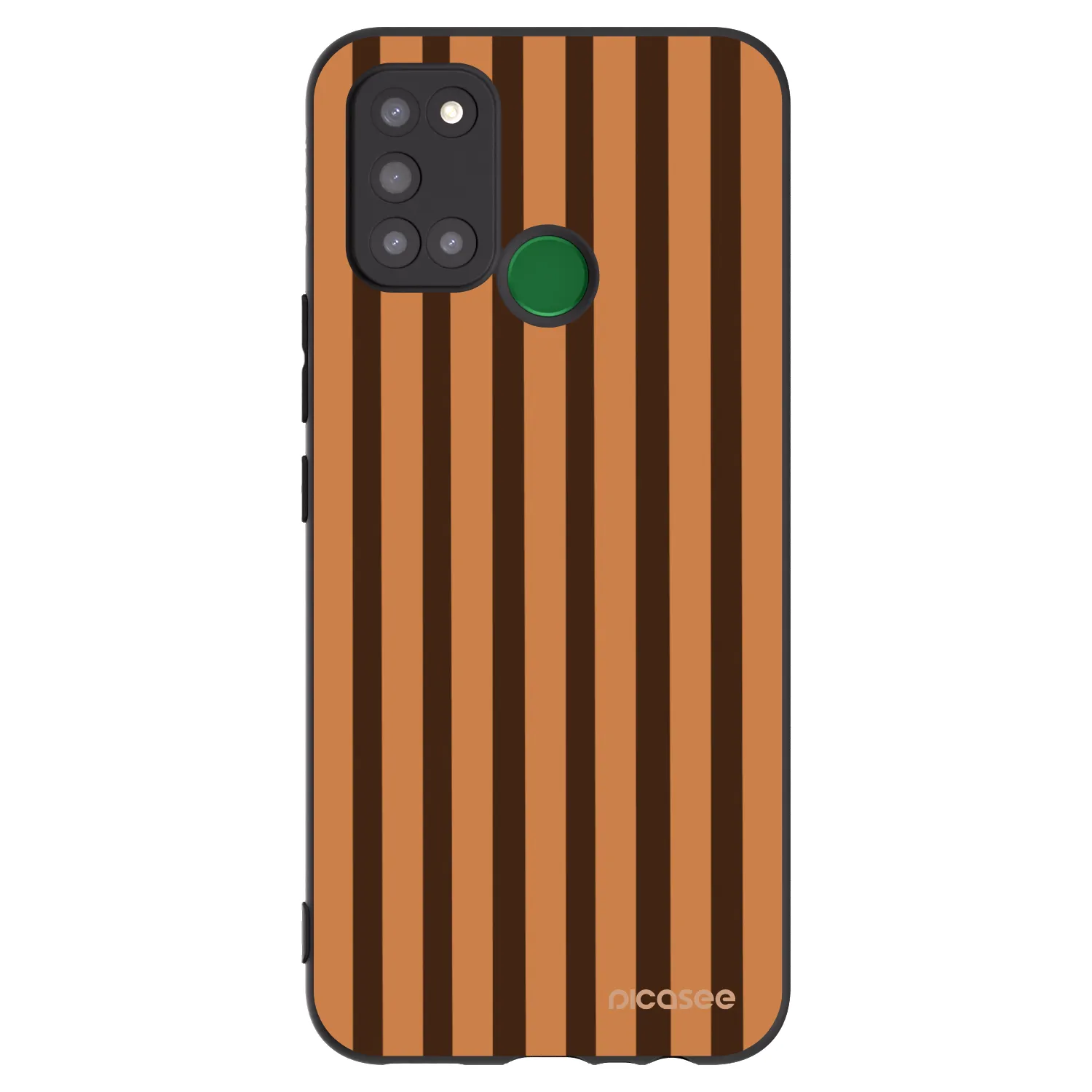 Picasee Realme 7i Hülle - Schwarzes Silikon - Caramel lines