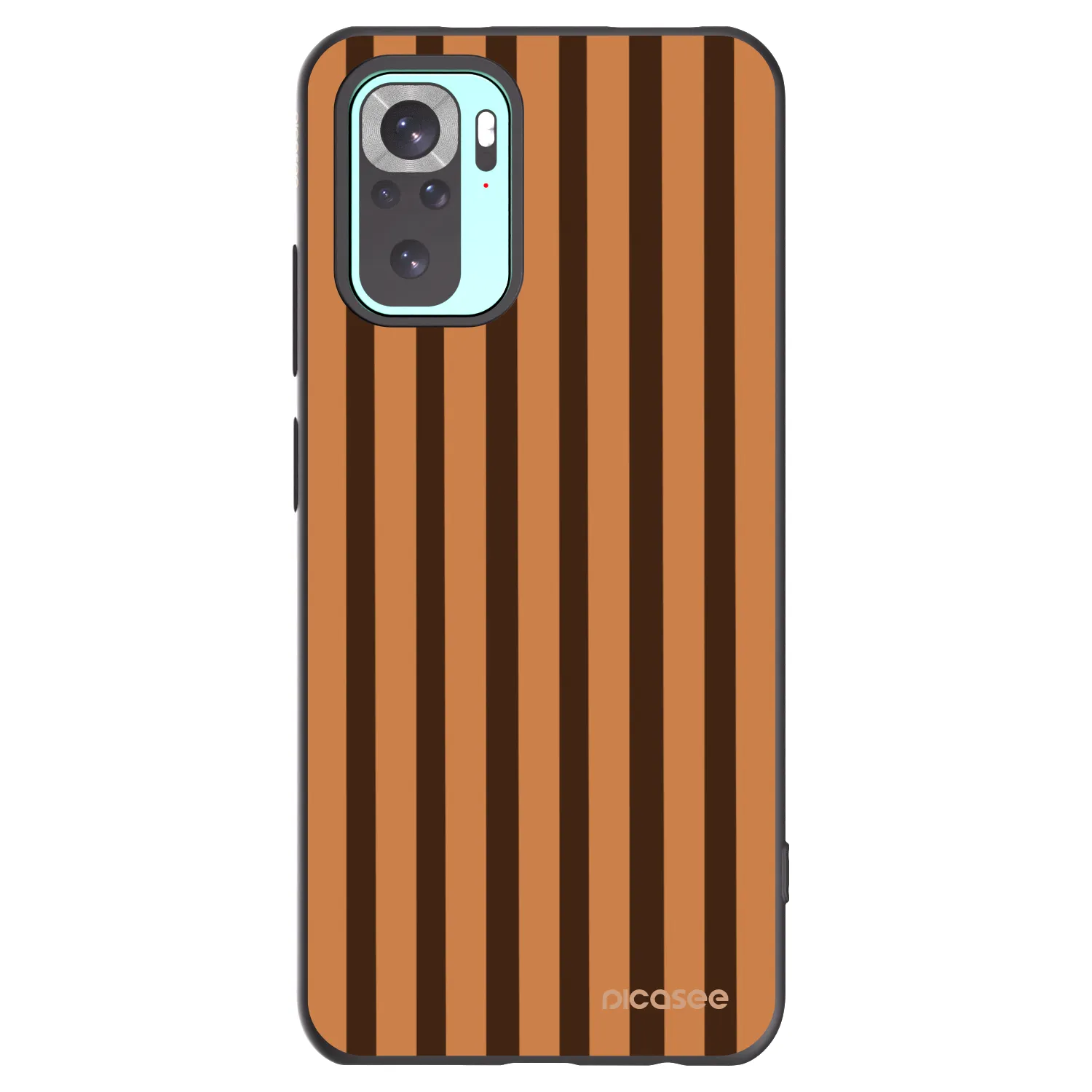 Picasee Xiaomi Redmi Note 10 Pro Hülle - Schwarzes Silikon - Caramel lines