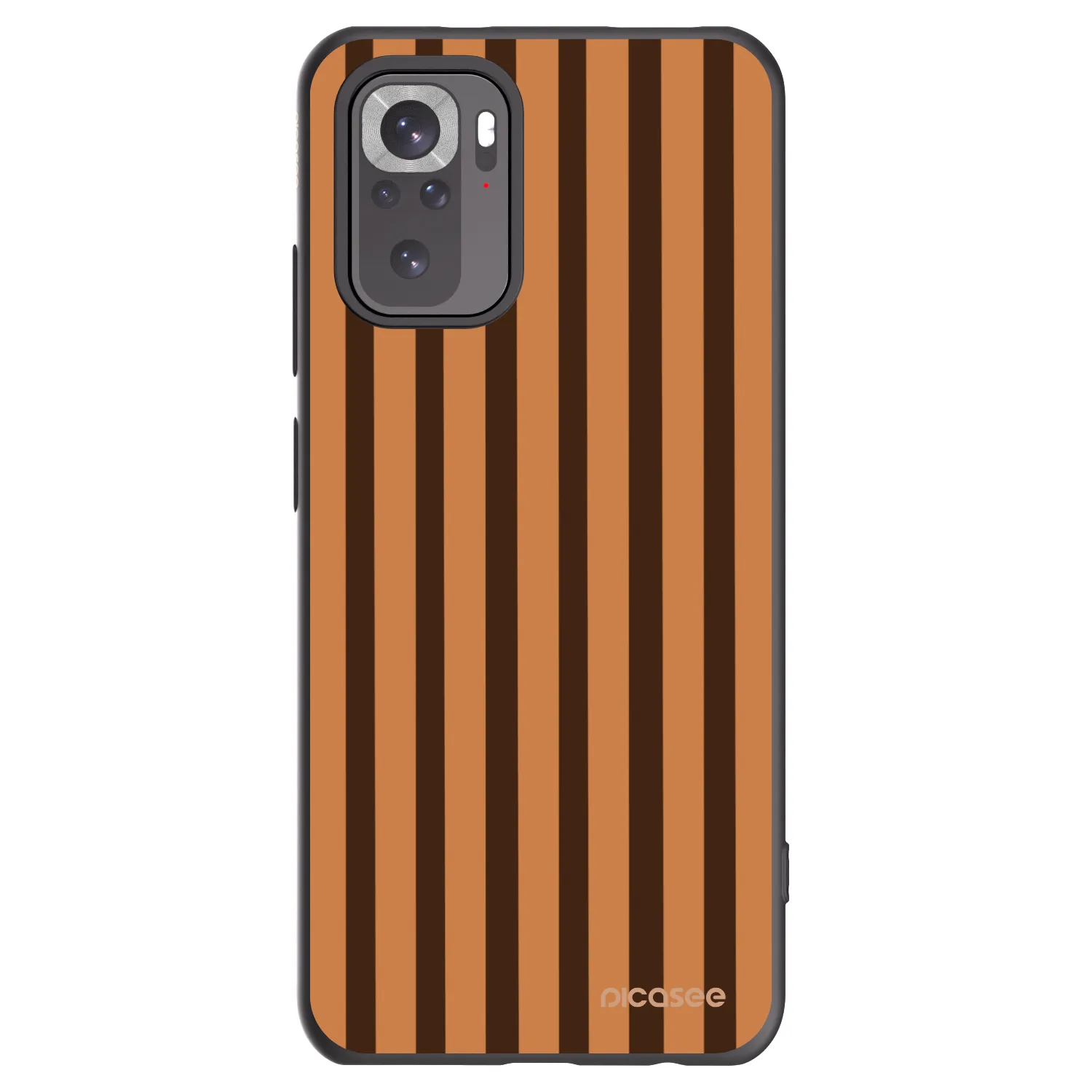 Picasee Xiaomi Redmi Note 10S Hülle - Schwarzes Silikon - Caramel lines