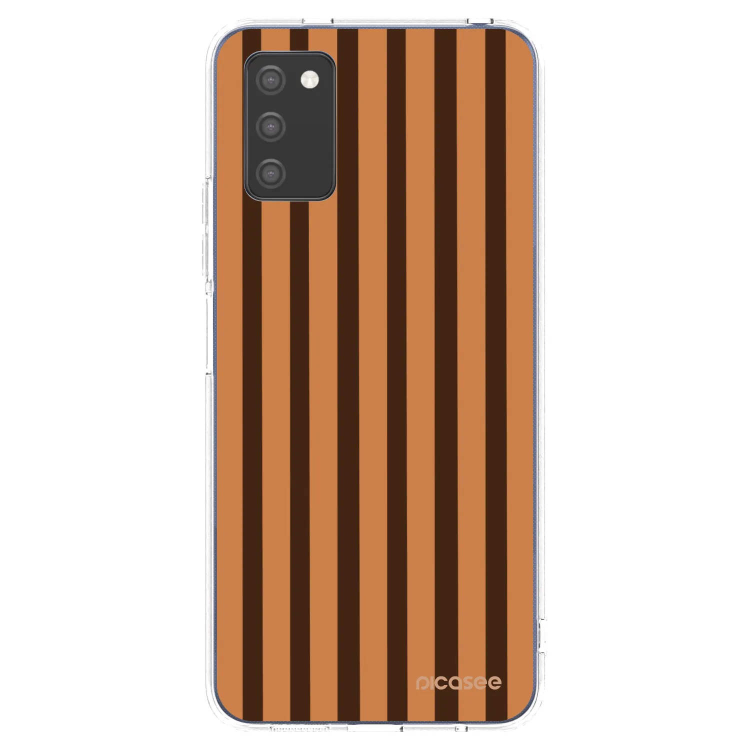 Picasee Samsung Galaxy A02s A025G Hülle - Transparentes Silikon - Caramel lines