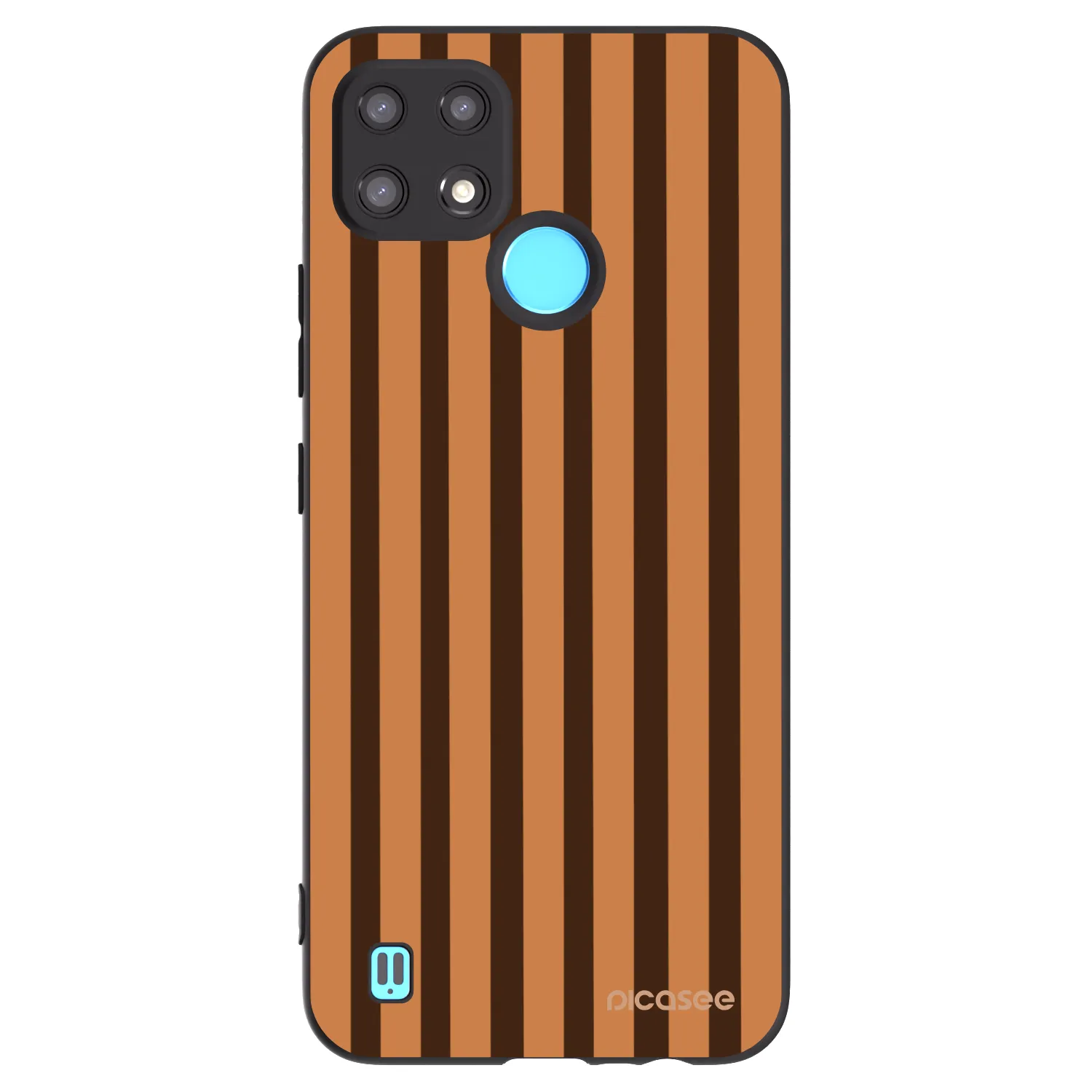 Picasee Realme C21 Hülle - Schwarzes Silikon - Caramel lines