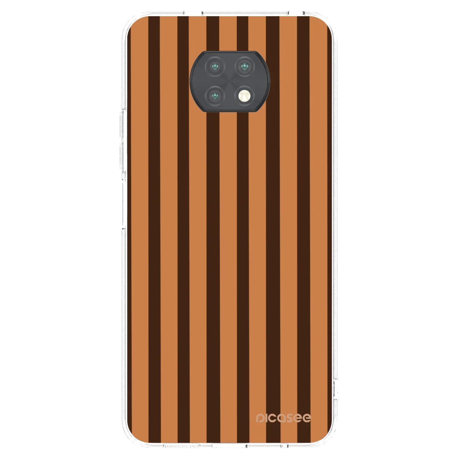 Picasee Xiaomi Redmi Note 9T Hülle - Transparentes Silikon - Caramel lines