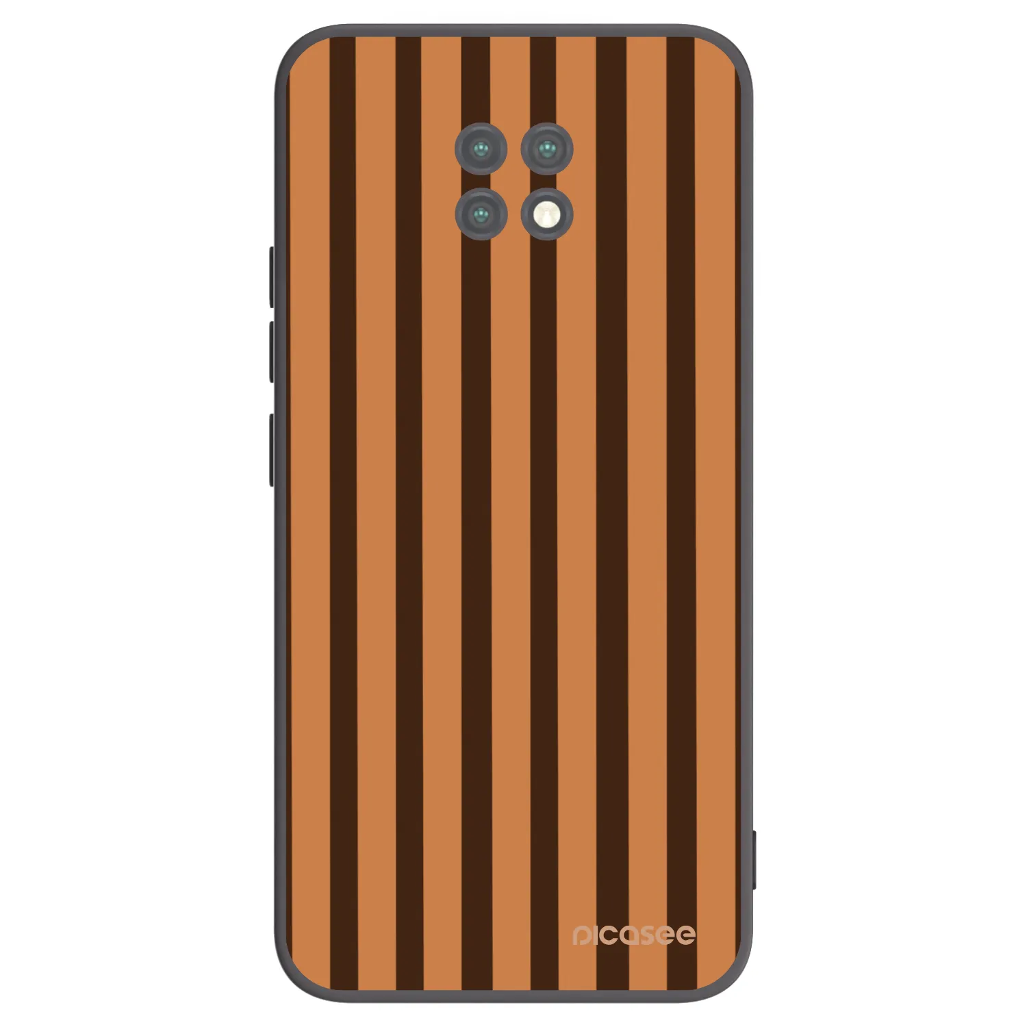 Picasee Xiaomi Redmi Note 9T Hülle - Schwarzes Silikon - Caramel lines