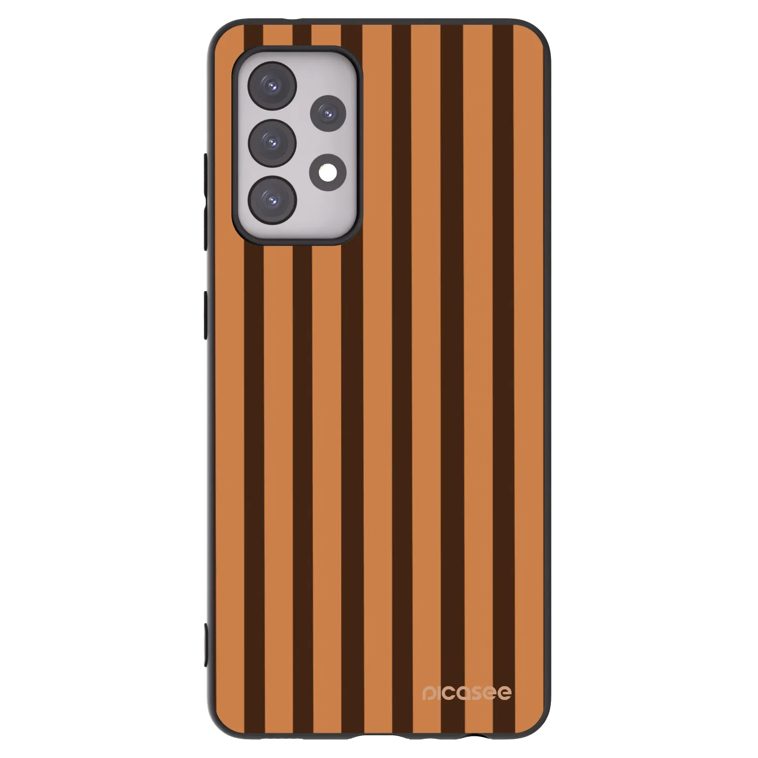 Picasee Samsung Galaxy A52s 5G A528B Hülle - Schwarzes Silikon - Caramel lines