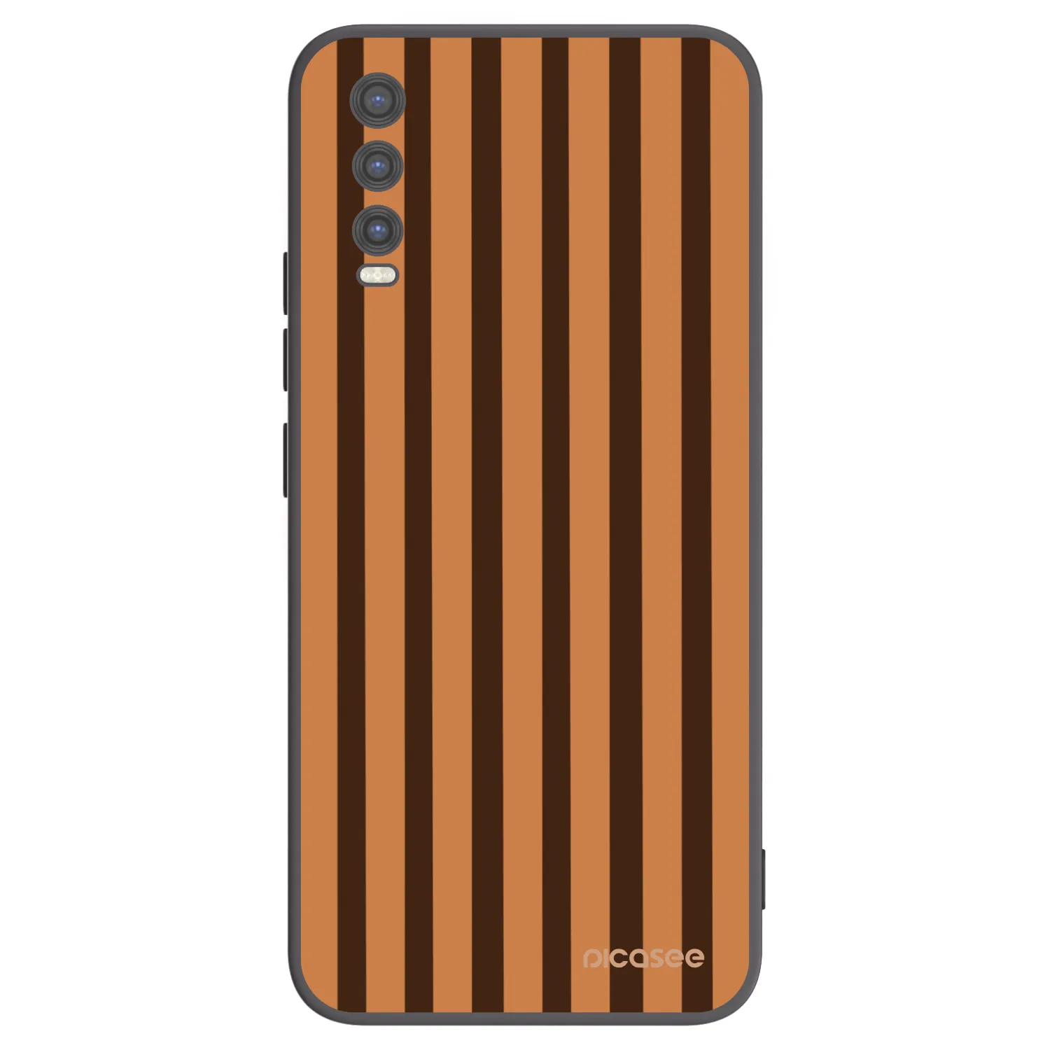 Picasee Vivo Y20s Hülle - Schwarzes Silikon - Caramel lines