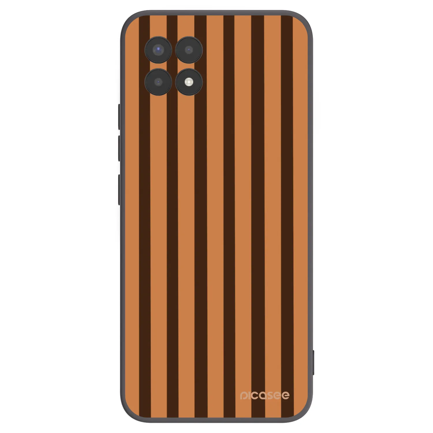 Picasee Realme 8i Hülle - Schwarzes Silikon - Caramel lines