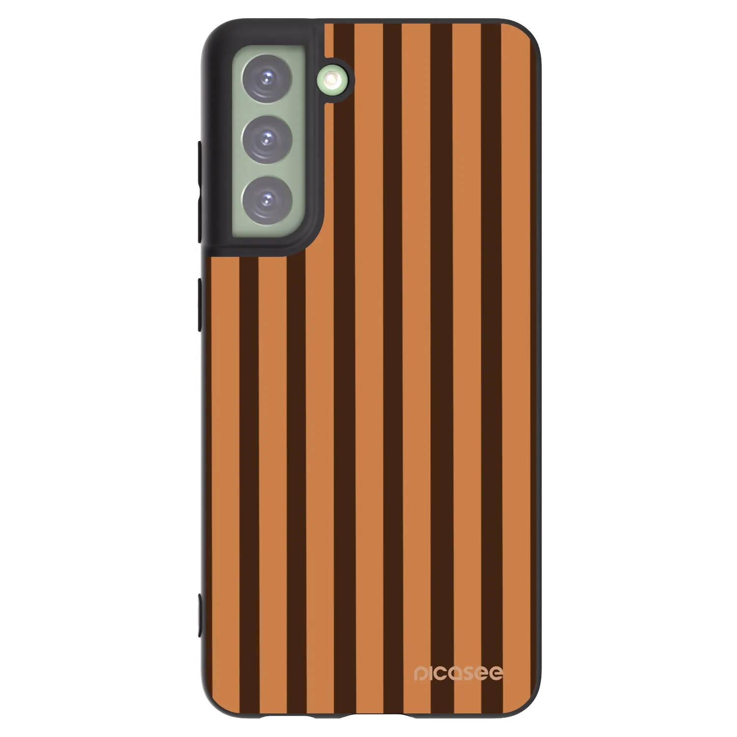 Picasee Samsung Galaxy S21 FE 5G Hülle - Schwarzes Silikon - Caramel lines
