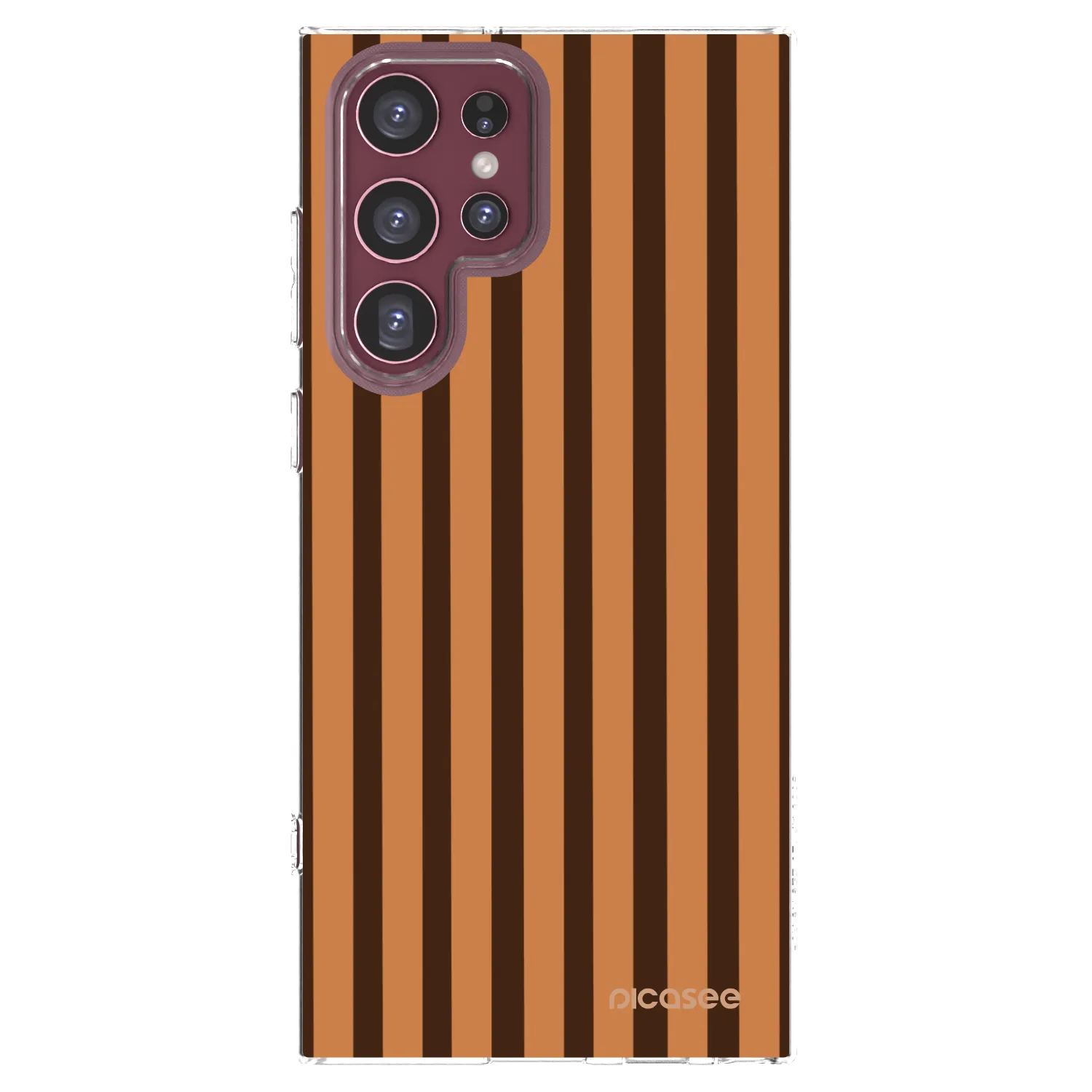 Picasee Samsung Galaxy S22 Ultra 5G Hülle - Transparentes Silikon - Caramel lines