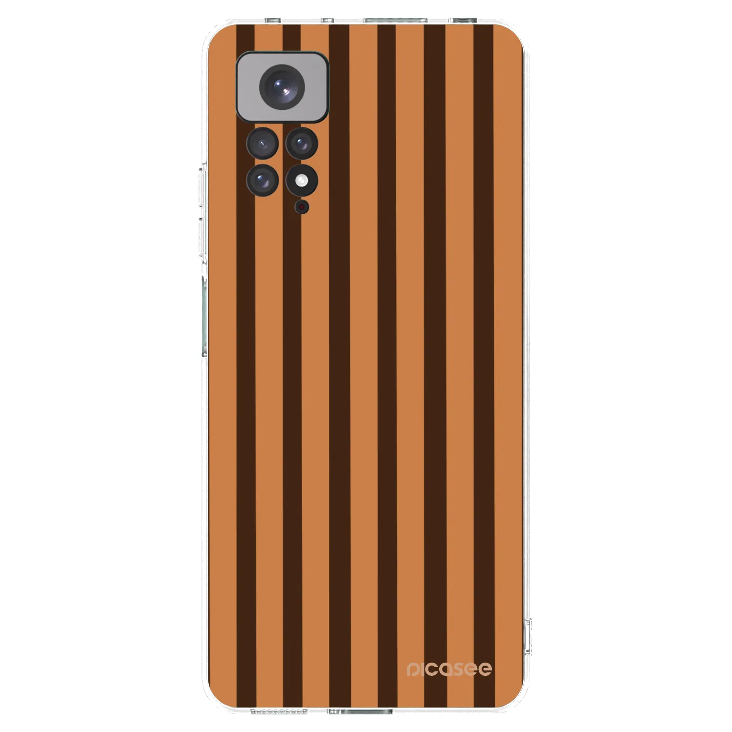 Picasee Xiaomi Redmi Note 11S 4G Hülle - Transparentes Silikon - Caramel lines