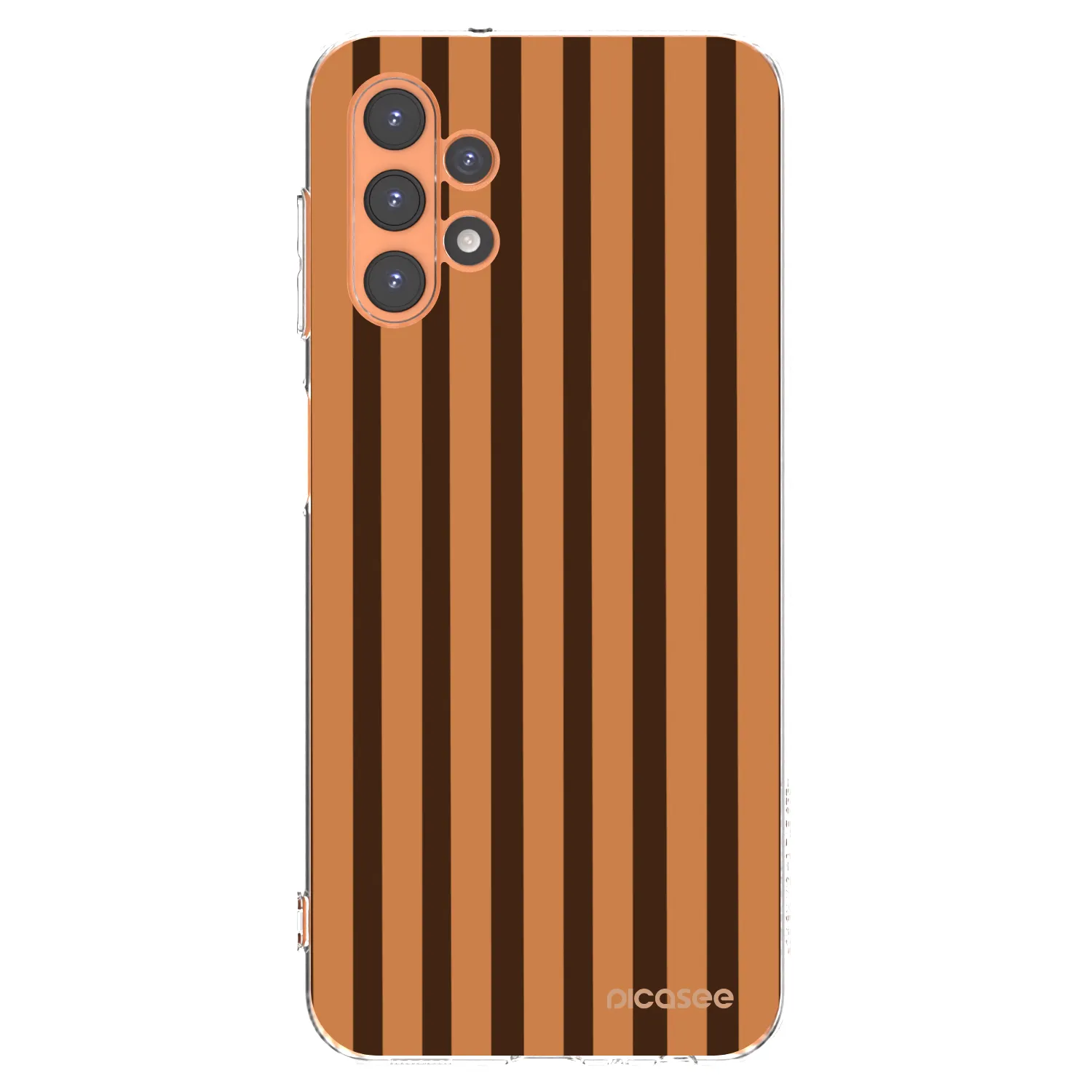 Picasee Samsung Galaxy A13 4G A135 Hülle - Transparentes Silikon - Caramel lines