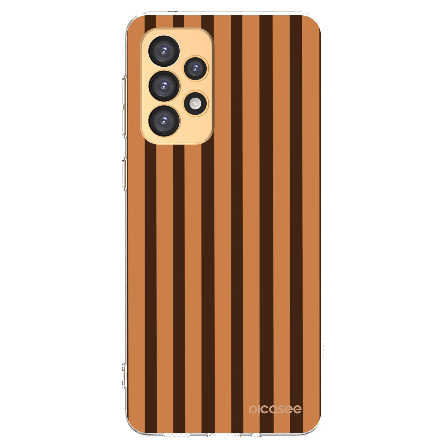 Picasee Samsung Galaxy A33 5G A336 Hülle - Transparentes Silikon - Caramel lines