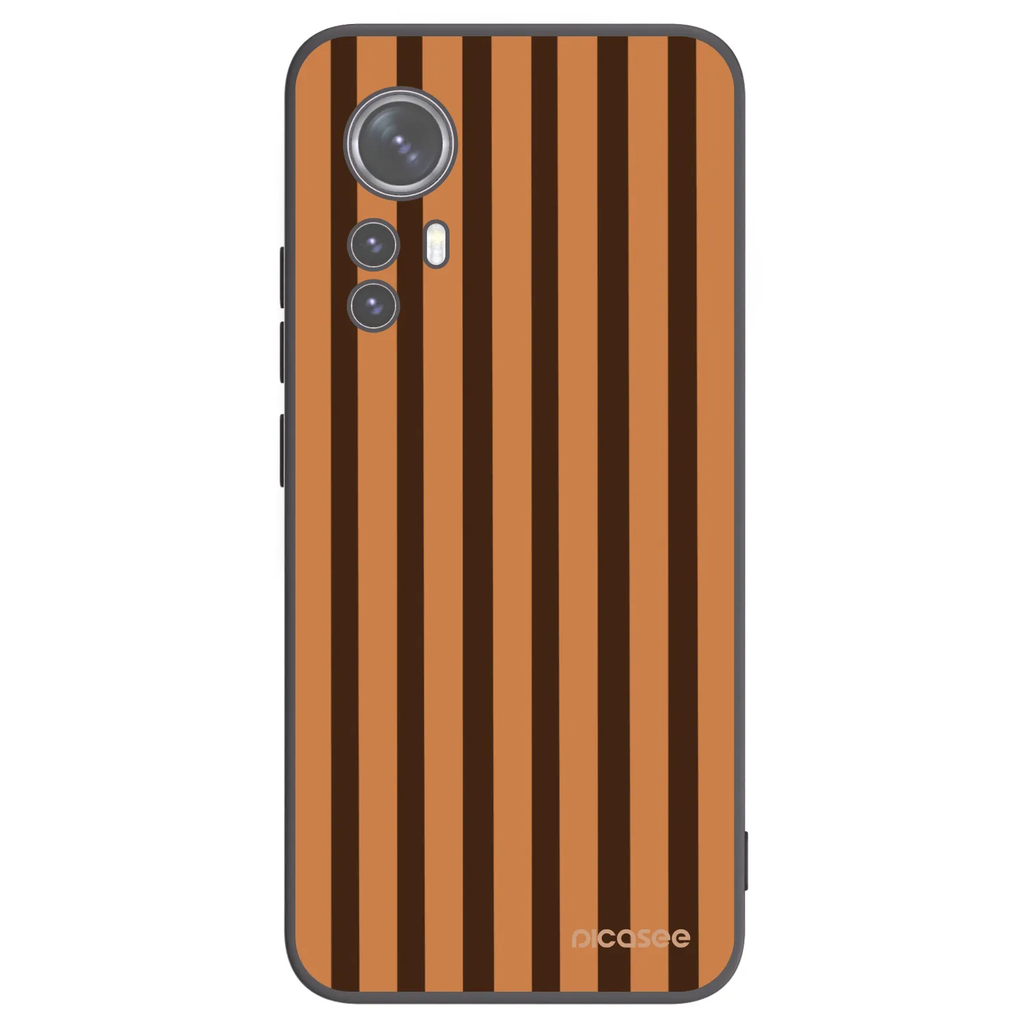 Picasee Xiaomi 12X Hülle - Schwarzes Silikon - Caramel lines