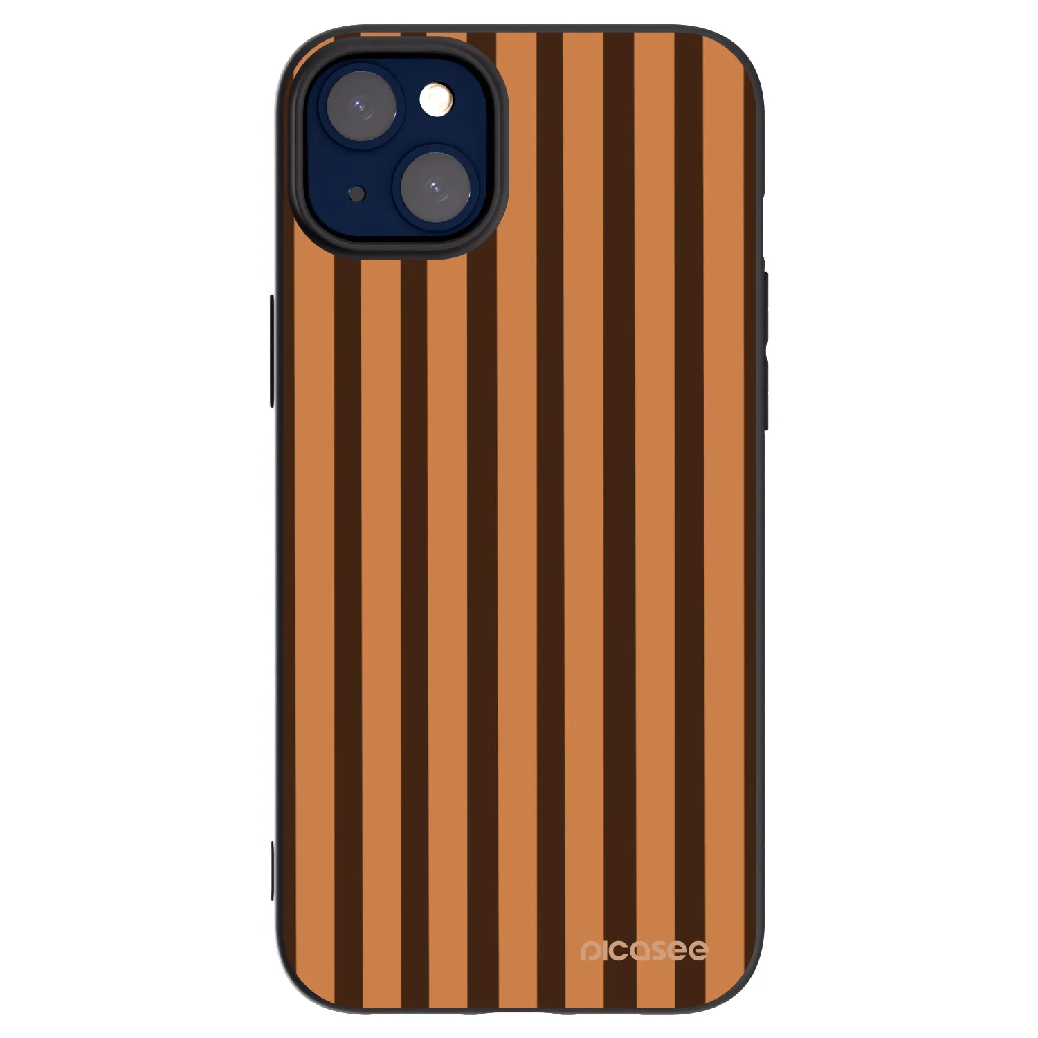 Picasee Apple iPhone 14 Plus Hülle - Schwarzes Silikon - Caramel lines