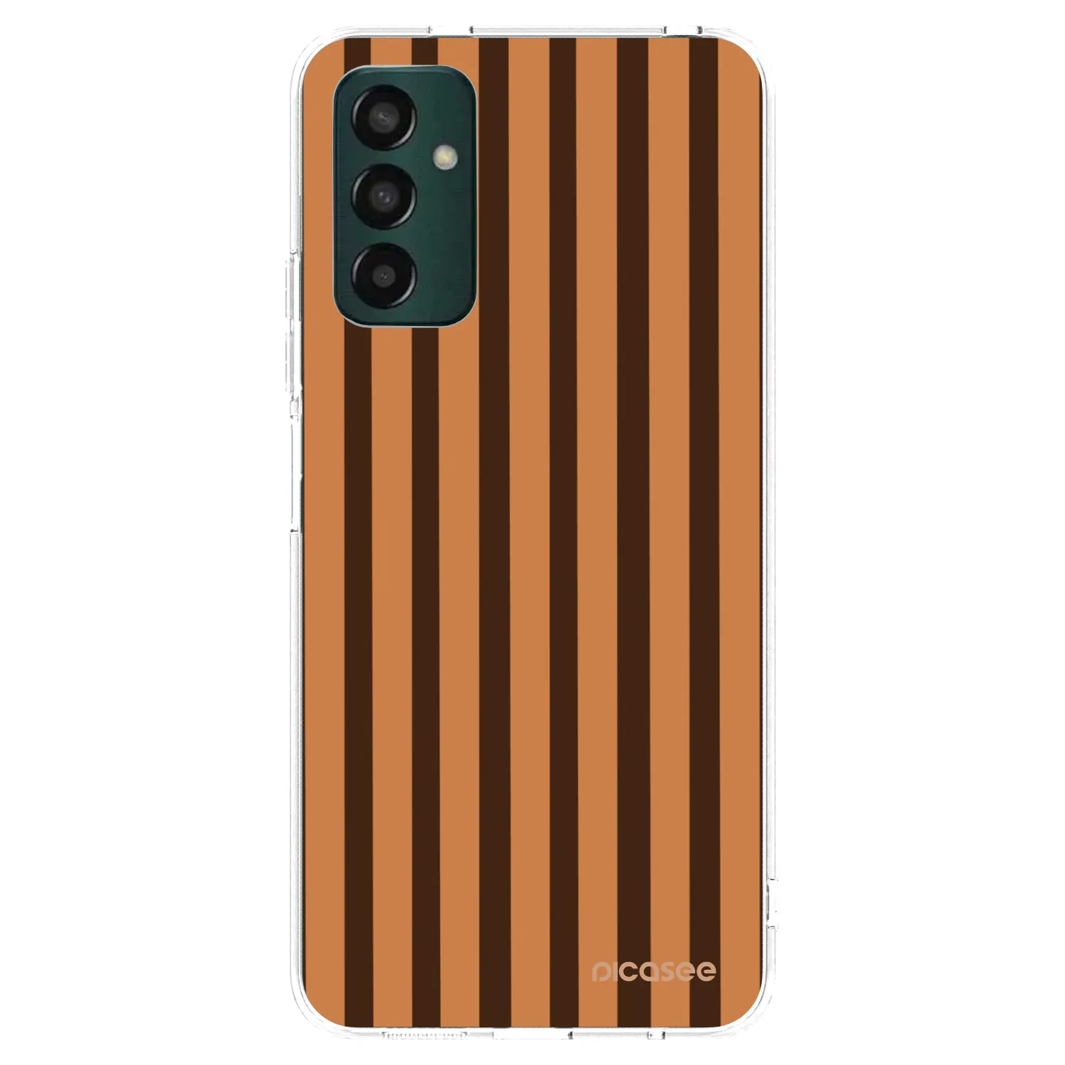 Picasee Samsung Galaxy M13 M135F Hülle - Transparentes Silikon - Caramel lines
