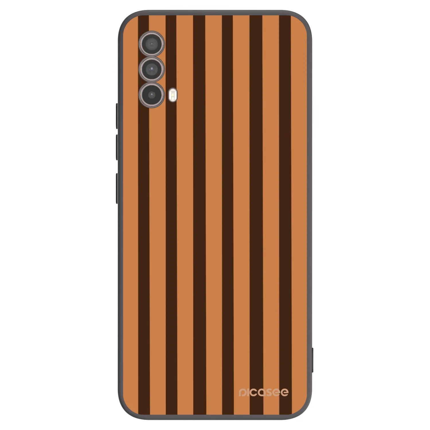 Picasee Motorola Moto E40 Hülle - Schwarzes Silikon - Caramel lines