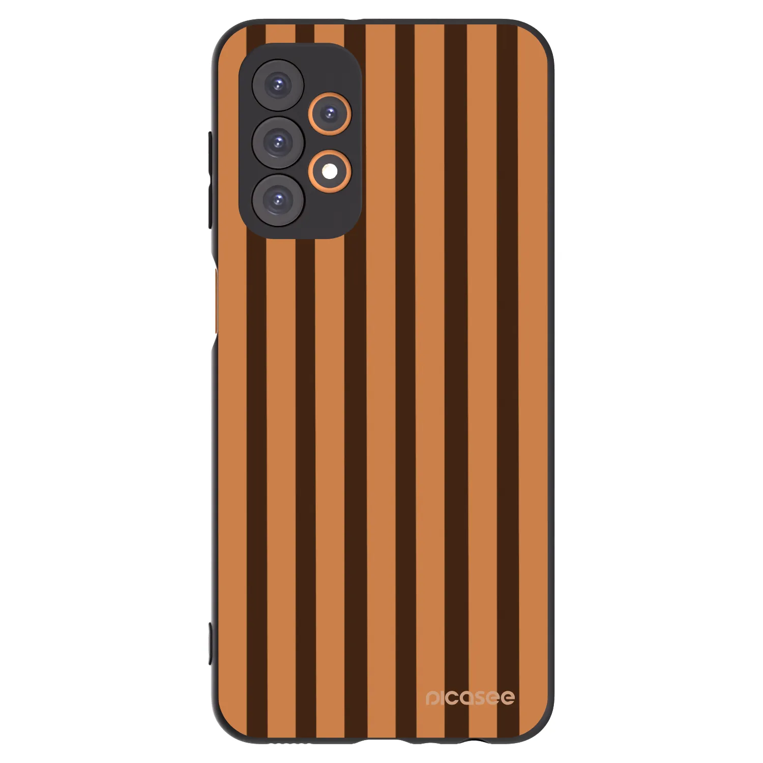 Picasee Samsung Galaxy A23 A236B 5G Hülle - Schwarzes Silikon - Caramel lines