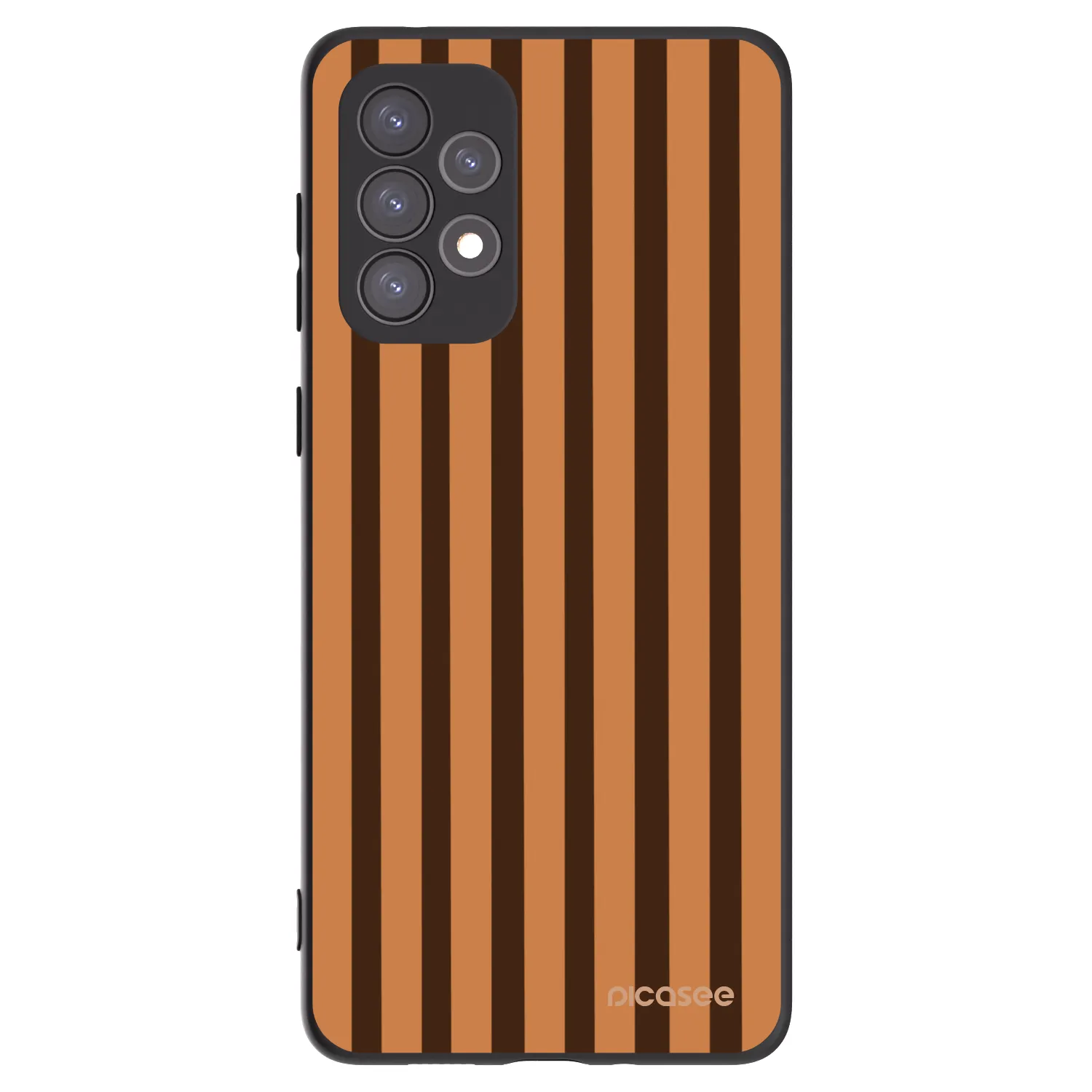 Picasee Samsung Galaxy A73 5G Hülle - Schwarzes Silikon - Caramel lines