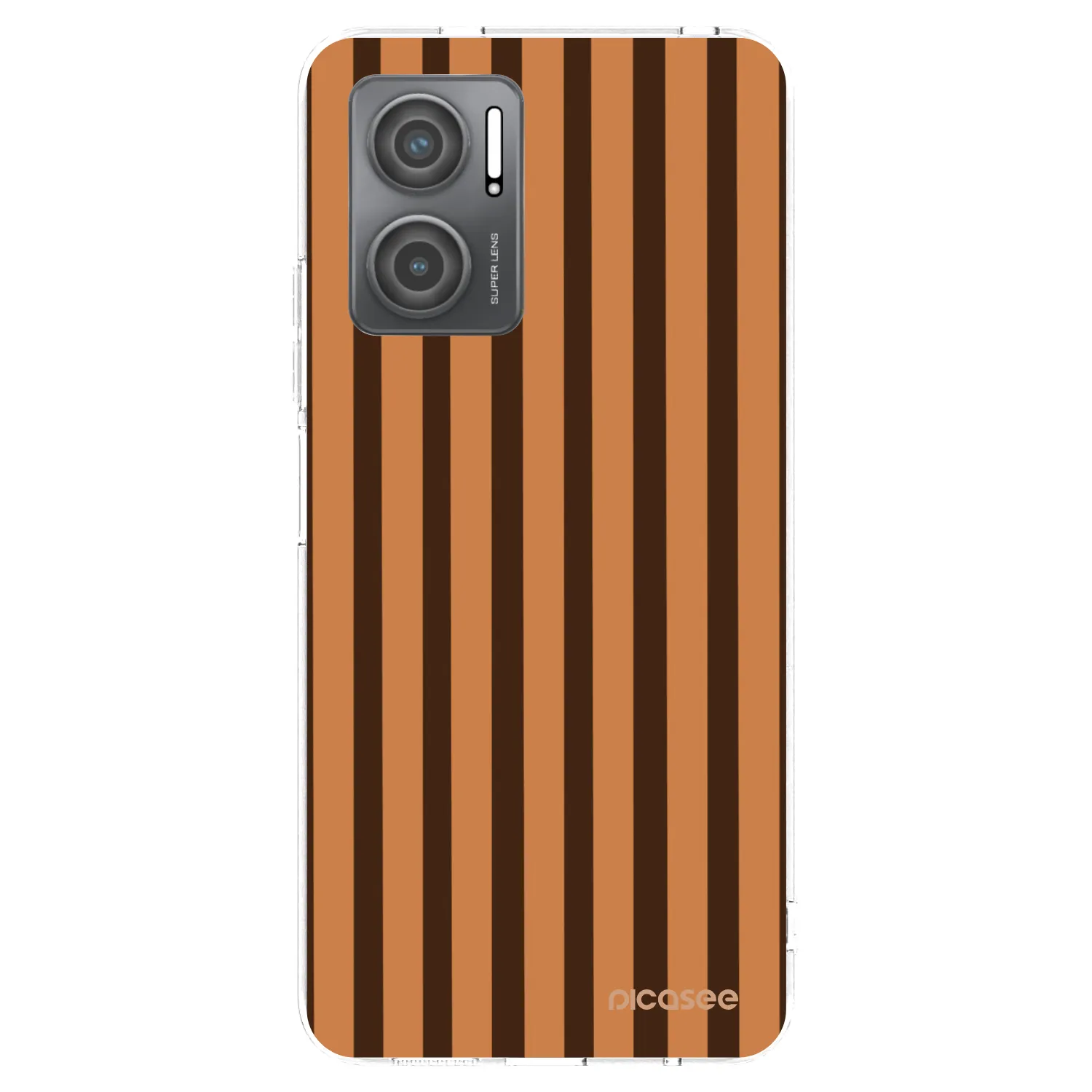Picasee Xiaomi Redmi 10 5G Hülle - Transparentes Silikon - Caramel lines