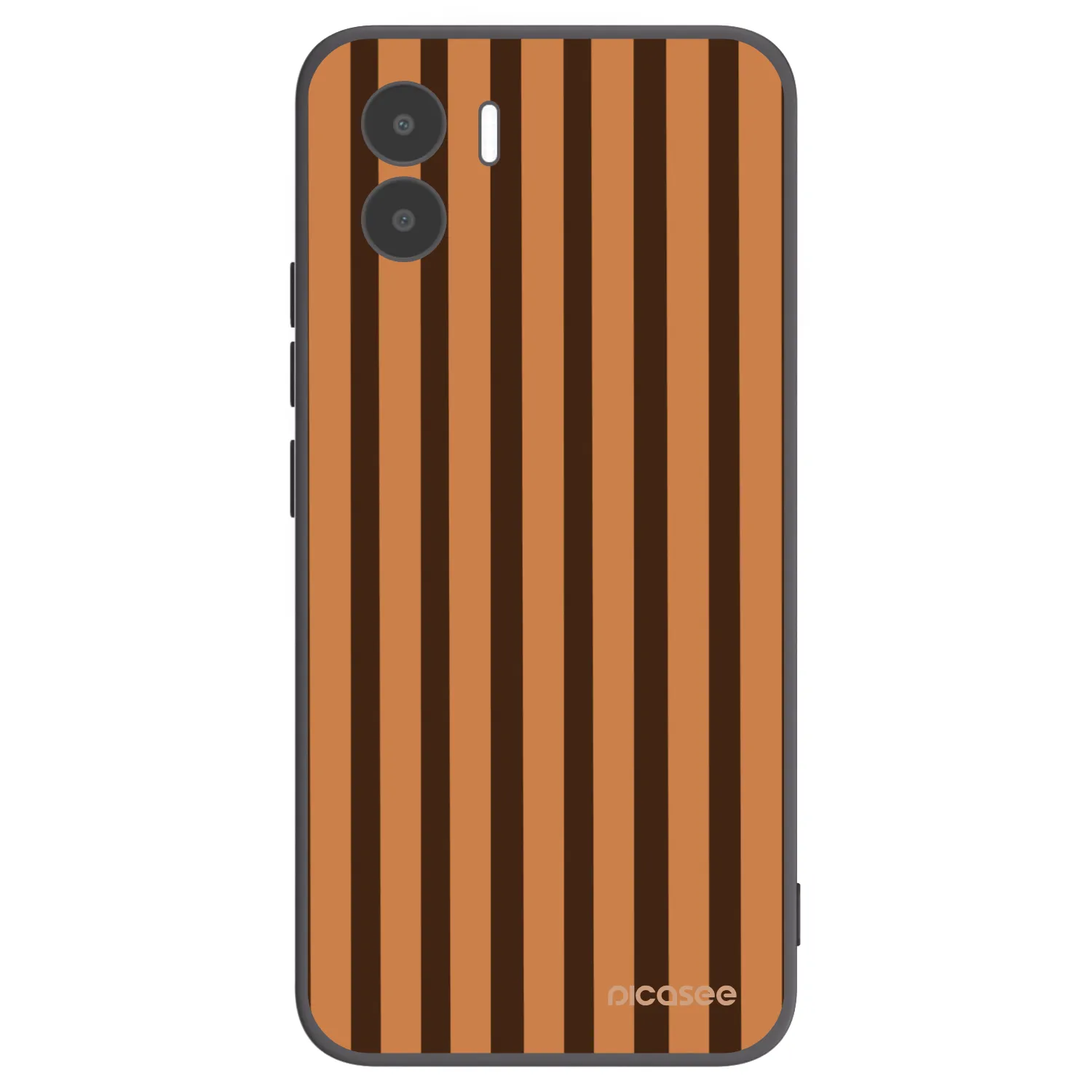 Picasee Xiaomi Redmi A1 Hülle - Schwarzes Silikon - Caramel lines