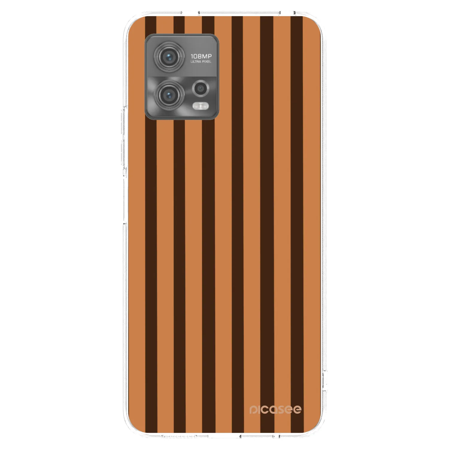 Picasee Motorola Moto G72 Hülle - Transparentes Silikon - Caramel lines