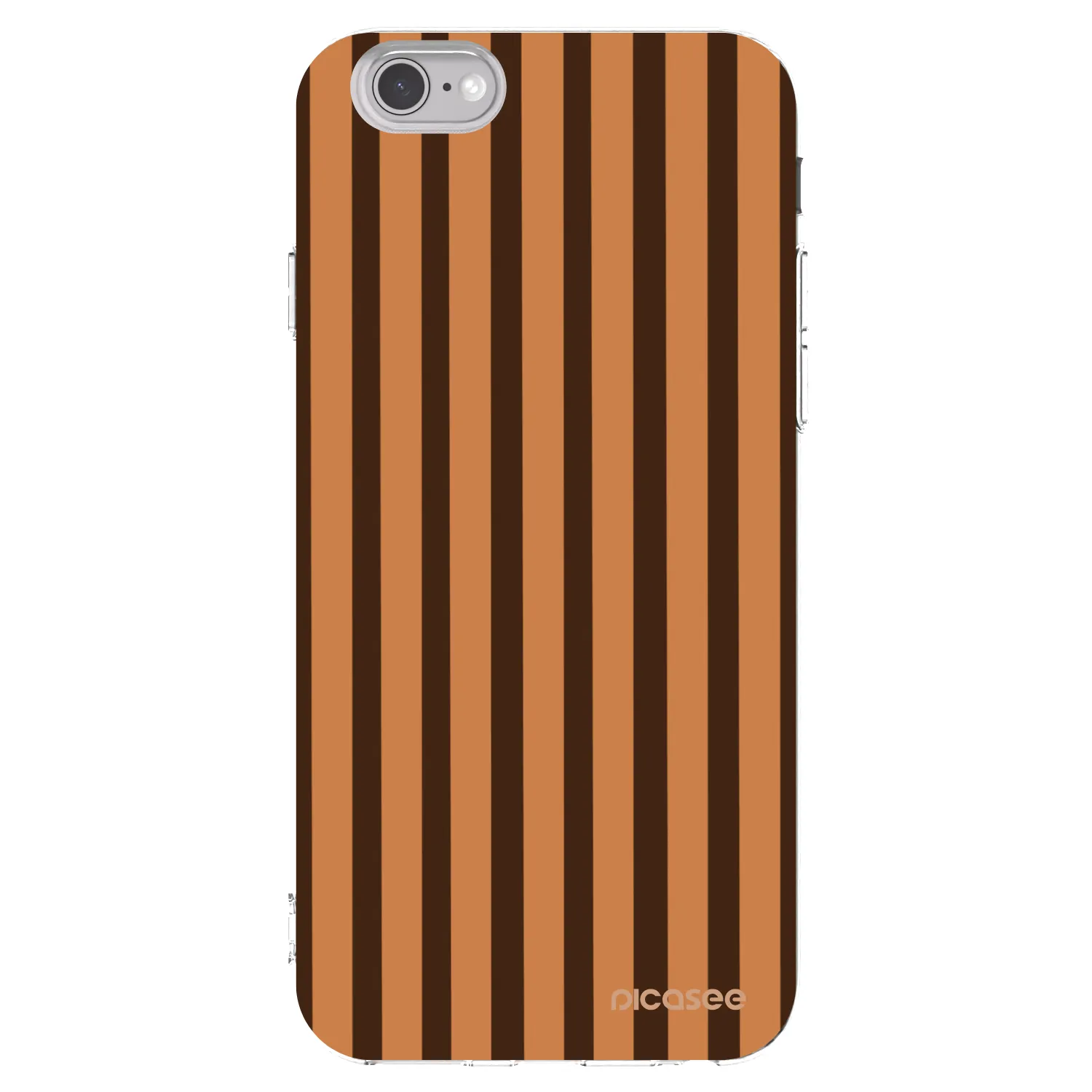 Picasee Apple iPhone 6/6S Hülle - Transparentes Silikon - Caramel lines